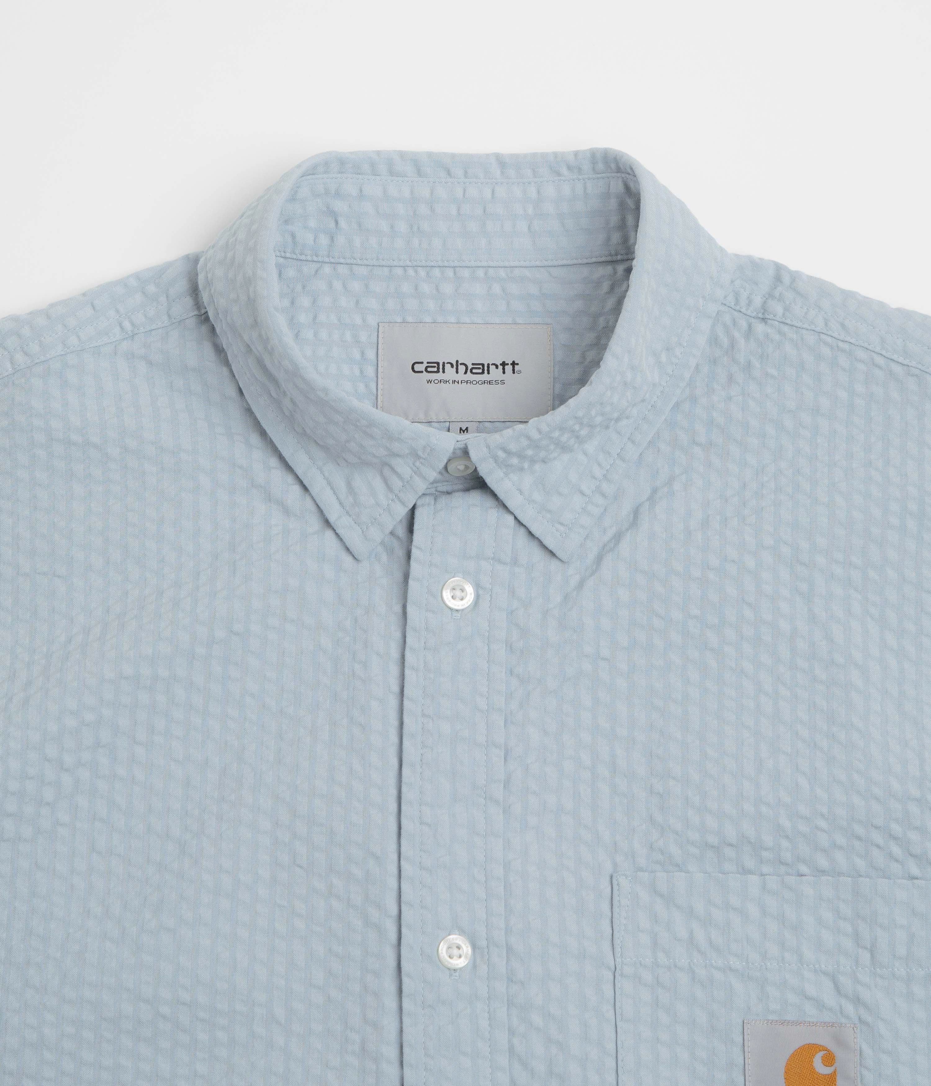 Lounge Comfort slim fit Carhartt Toland Shirt - Toland Stripe / Blue Fog