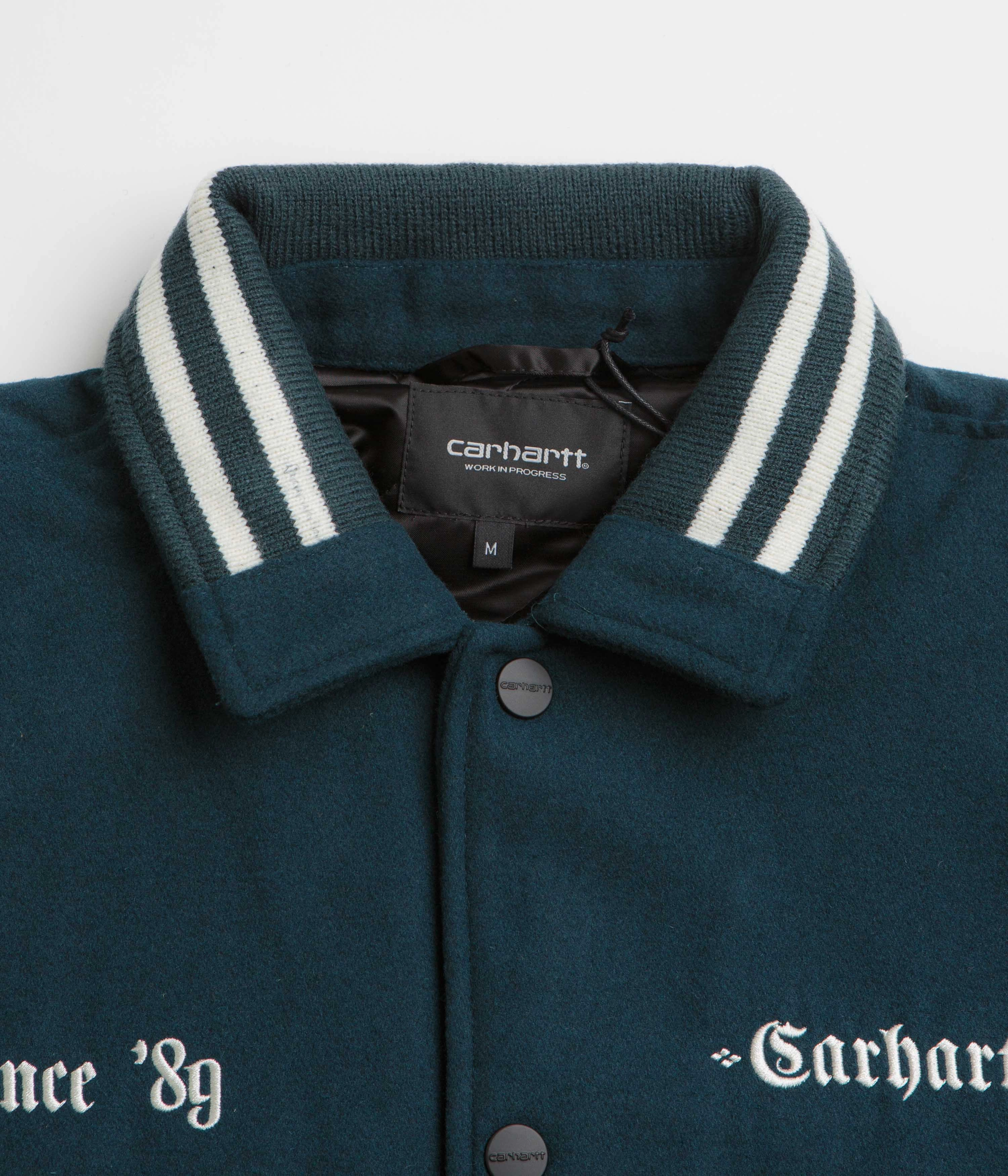 Daily Fit Carhartt Wool Coach Jacket - Deep Lagoon / Wax