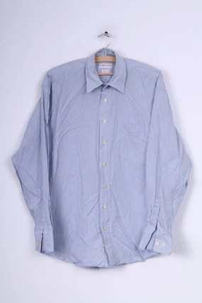 CARLETTI Moda Uomo Mens 39 Casual Shirt Check Long Sleeve Everyday Essential