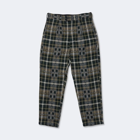 Carlyle Pant - Black/Tan Cotton Acrylic Old Plaid High Durability Thread