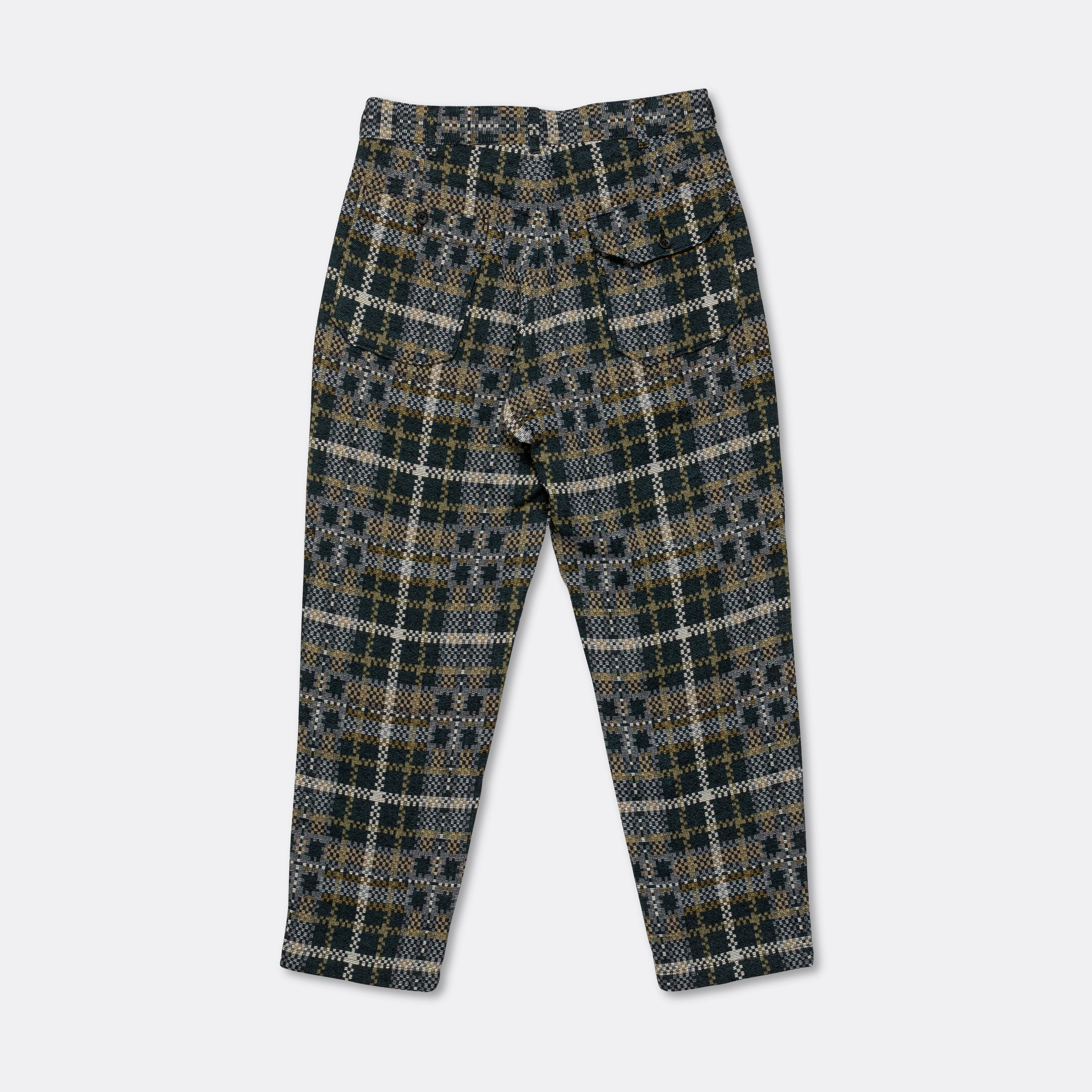 Carlyle Pant - Black/Tan Cotton Acrylic Old Plaid Simple Comfort