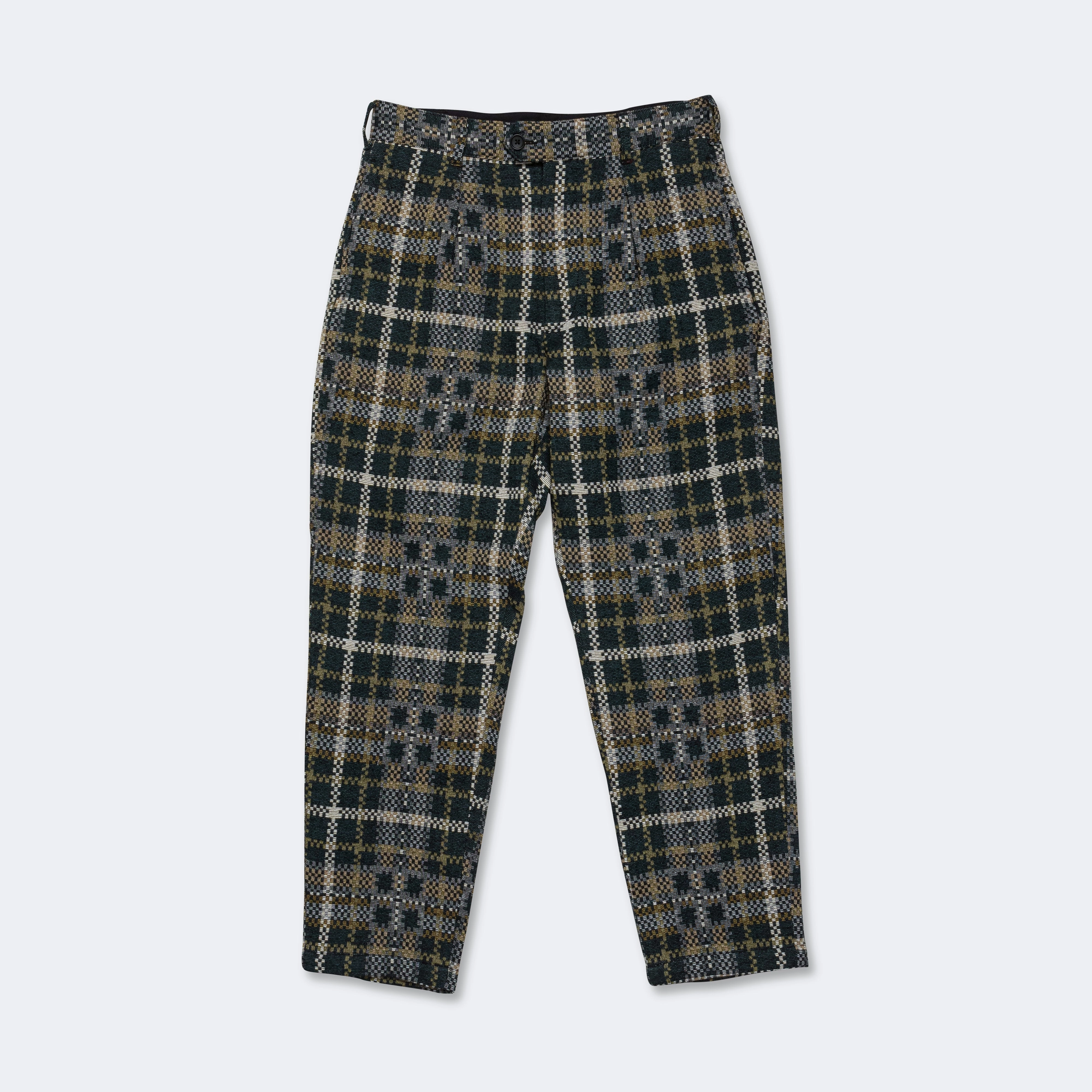 Carlyle Pant - Black/Tan Cotton Acrylic Old Plaid High Durability Thread