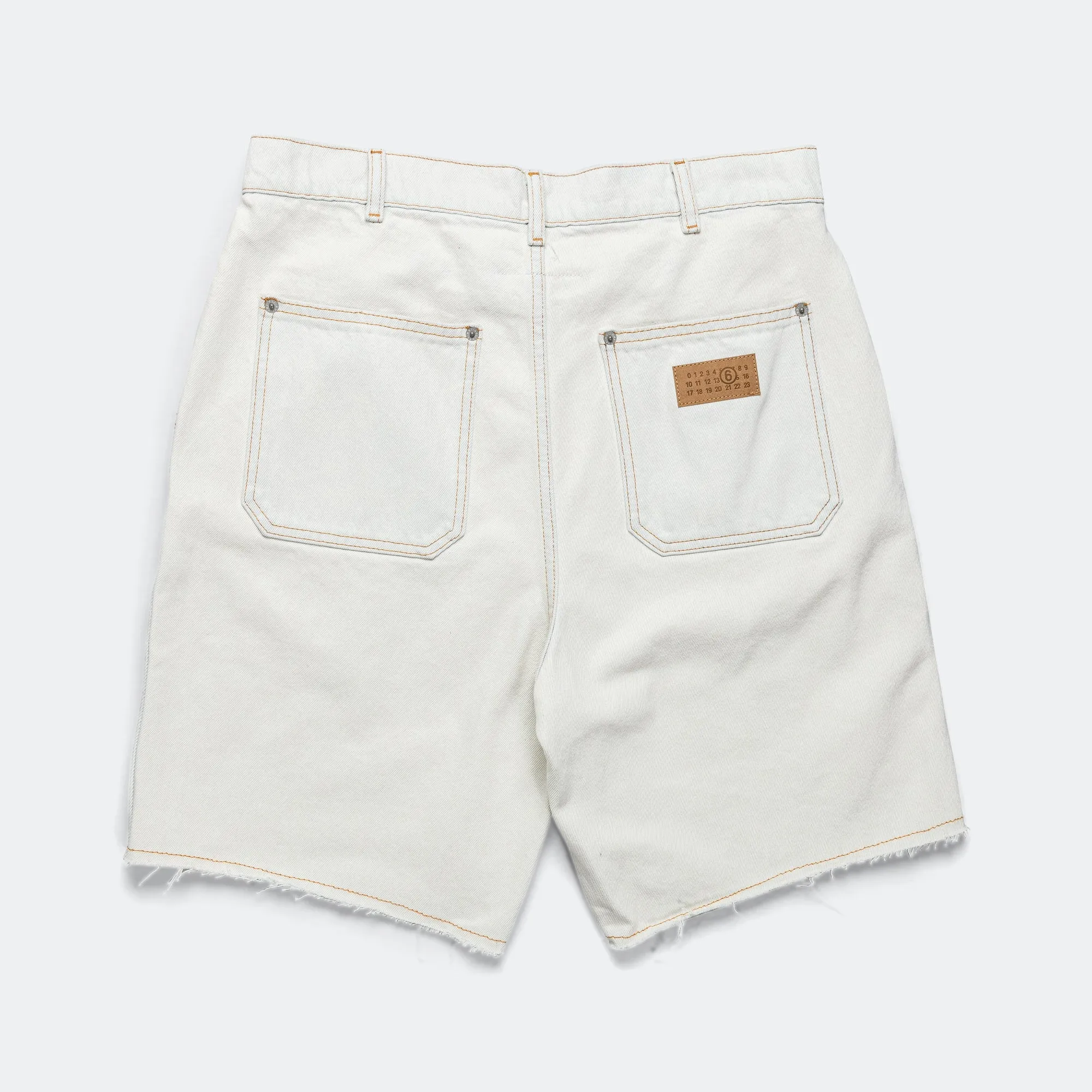 Carpenter Shorts - White Denim Breathable Lining