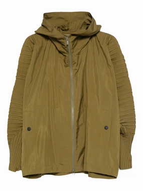 Cascade Blouson Jacket - Khaki Mesh Backed Hood Compression Fit