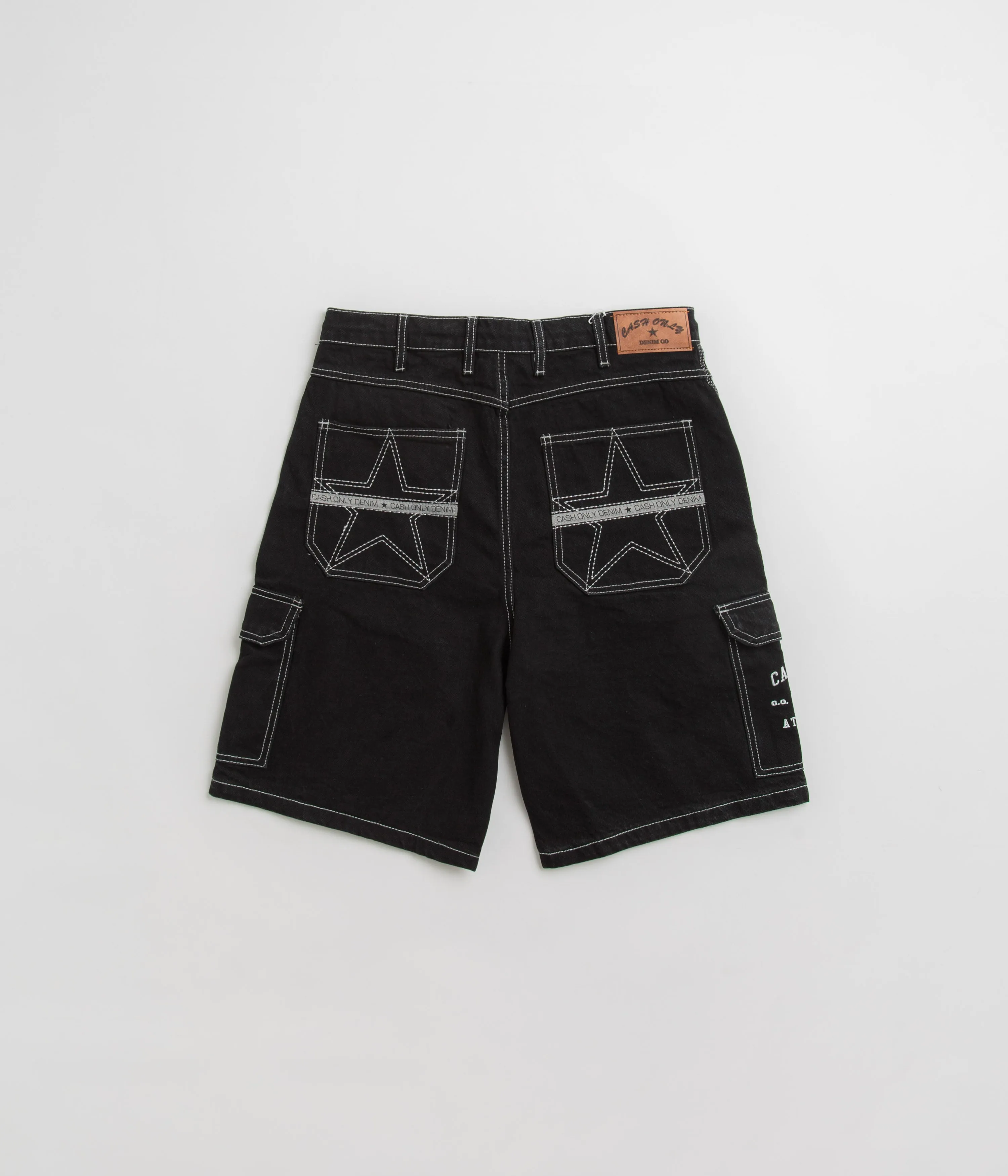 Modern Cut Cash Only Athletics Denim Shorts - Washed Black