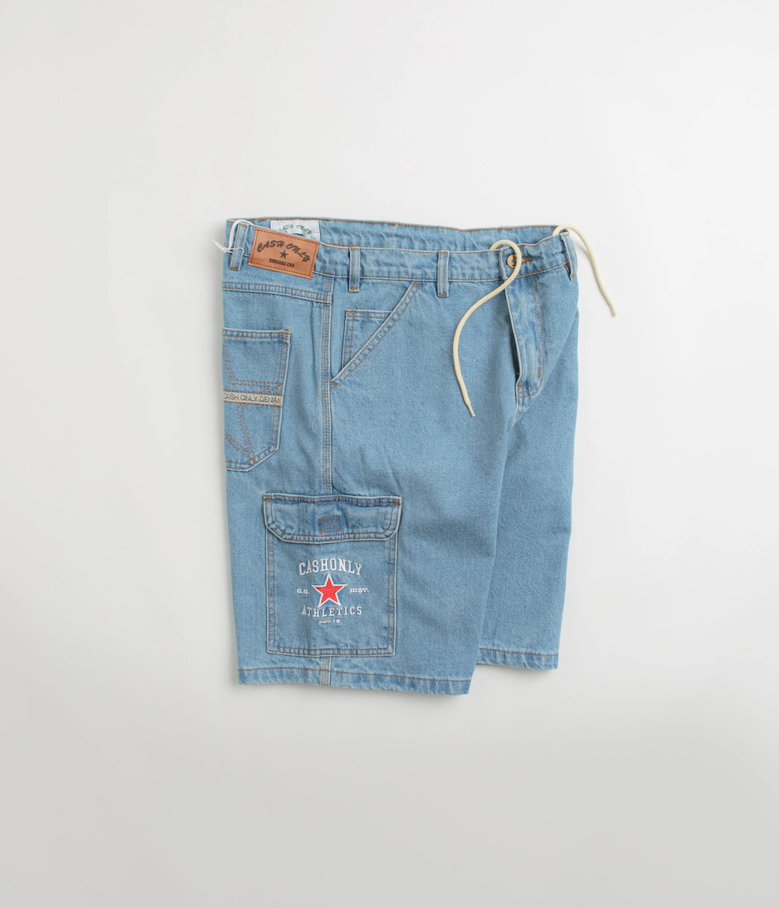 Cash Only Athletics Denim Shorts - Washed Indigo UV protection layer Seam Free Construction