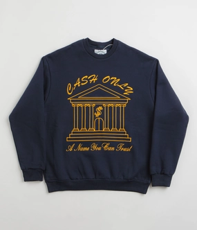 Product Innovation Go-to Wear Cash Only Bank Crewneck Sweatshirt - Deep Navy