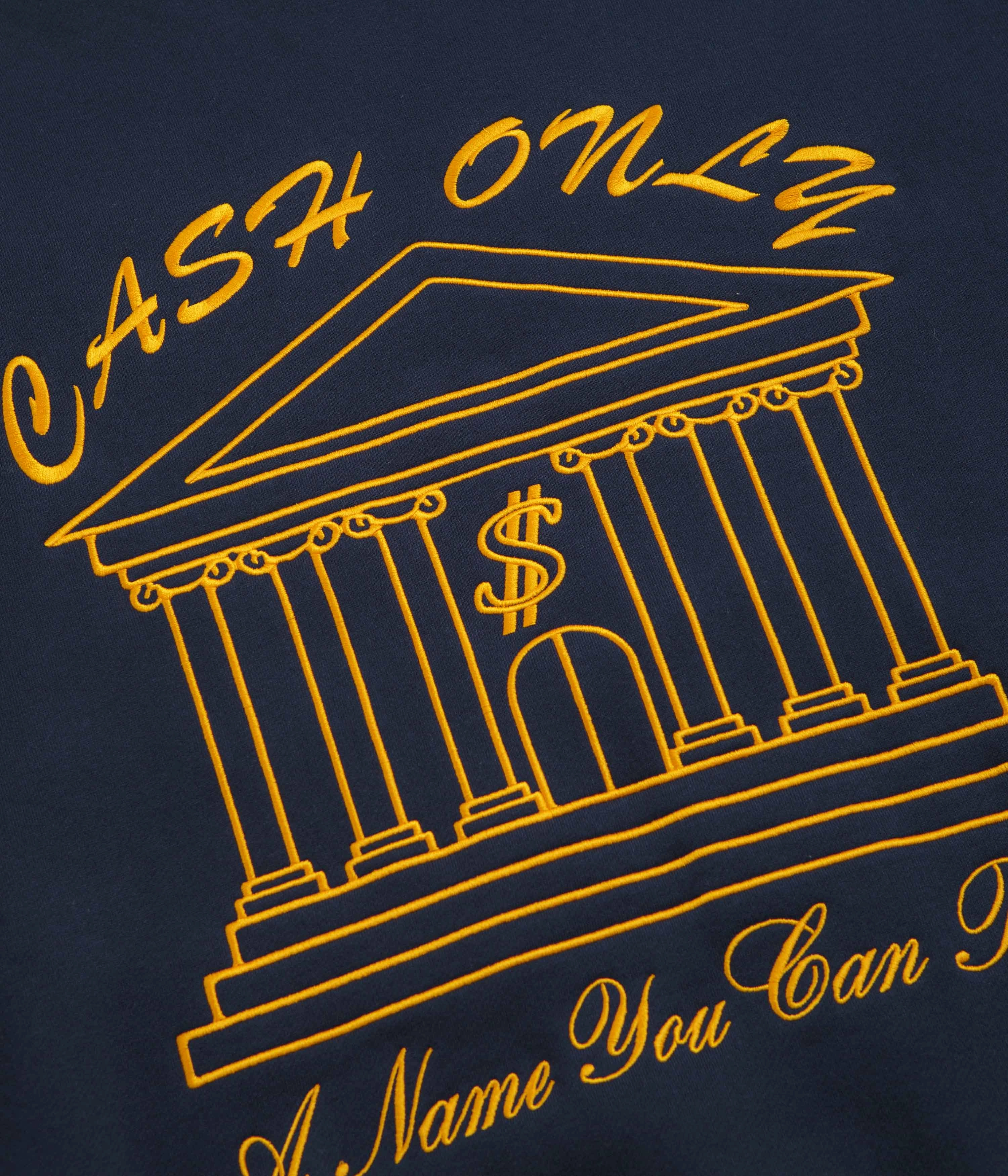 Cash Only Bank Crewneck Sweatshirt - Deep Navy Warm