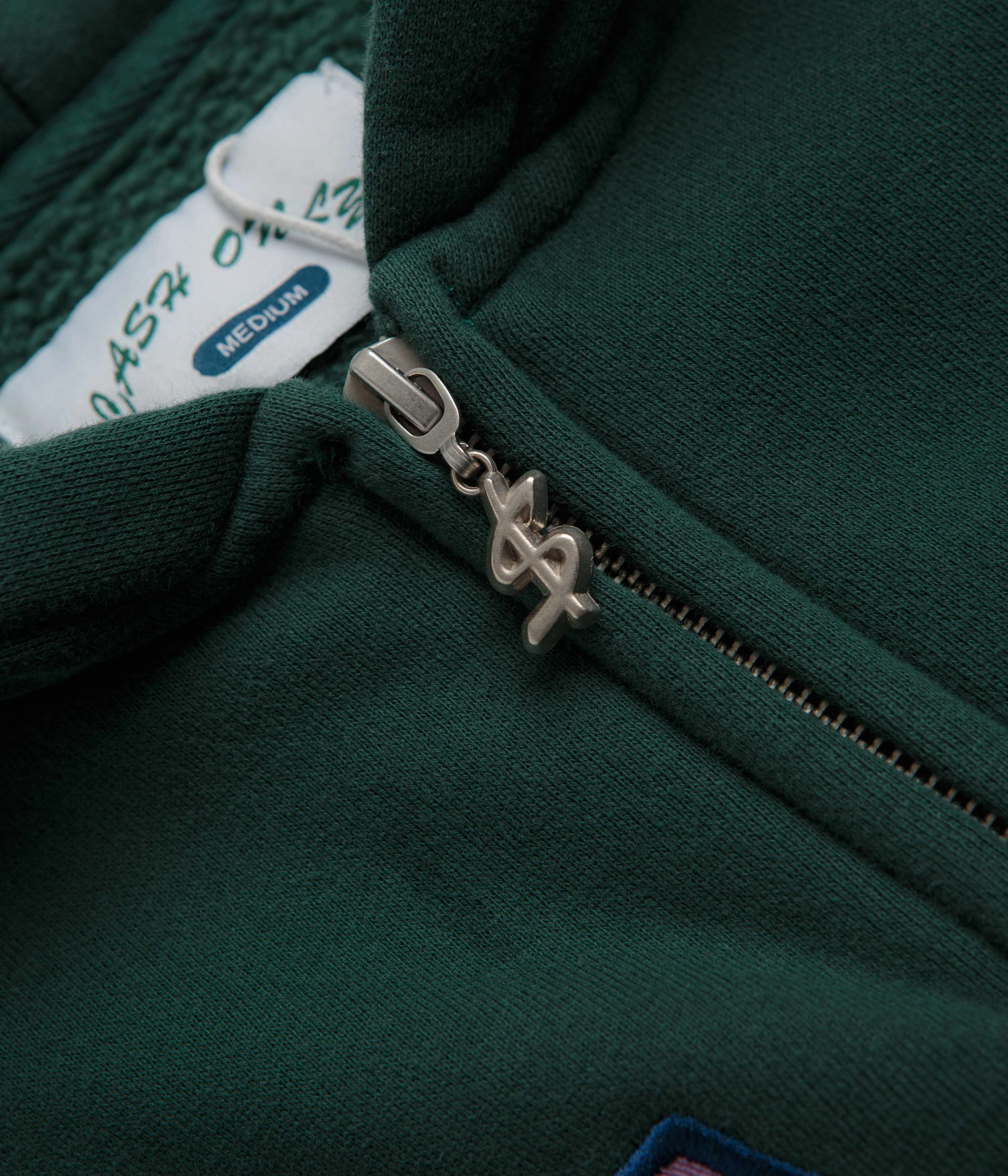Cash Only Campus Zip-Thru Hoodie - Washed Forest sophisticated appearance