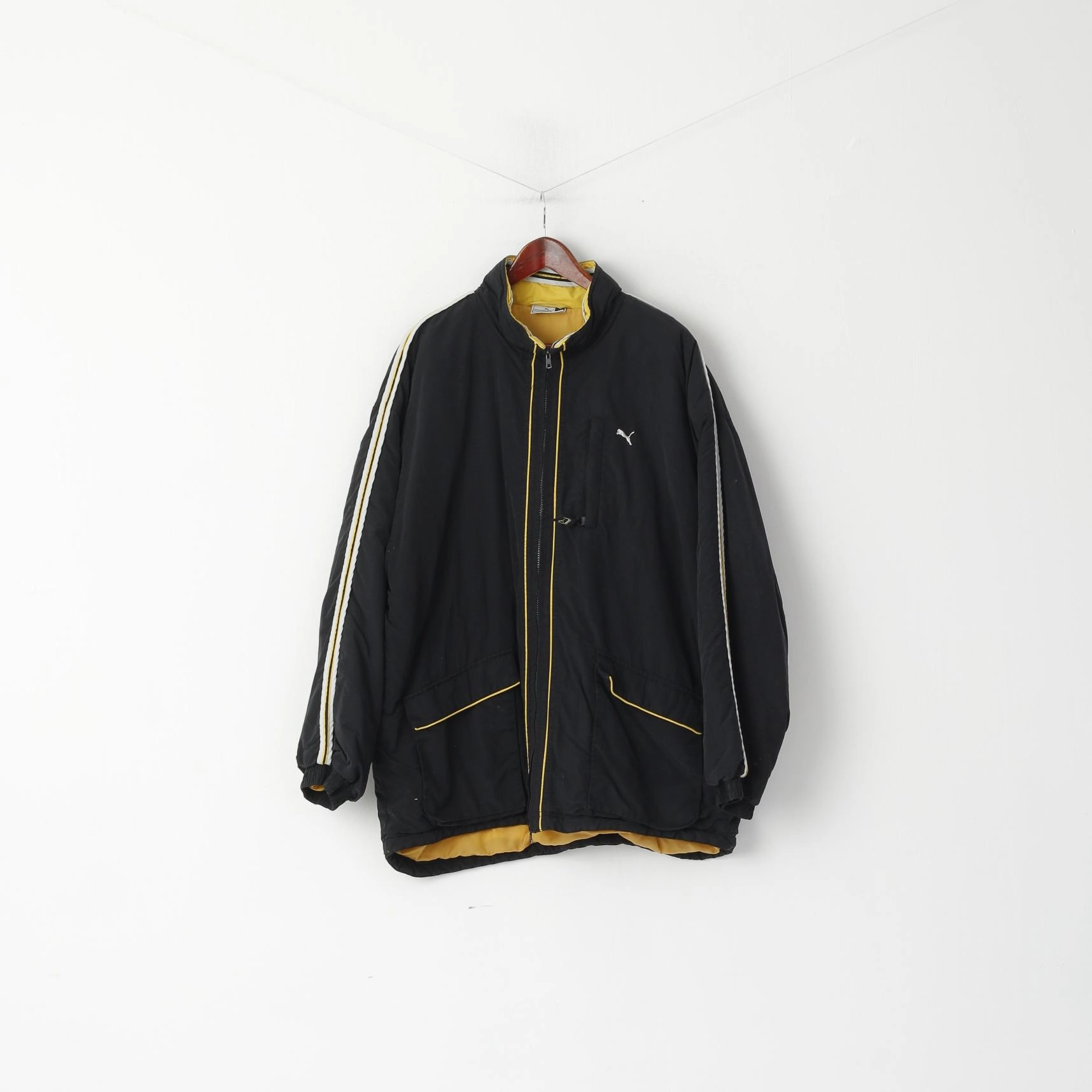 Protective Gear Puma Men XXL Jacket Black Nylon Waterproof Padded Full Zipper Casual Top