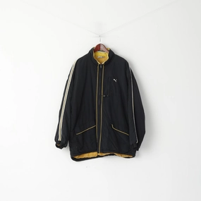 Protective Gear Puma Men XXL Jacket Black Nylon Waterproof Padded Full Zipper Casual Top