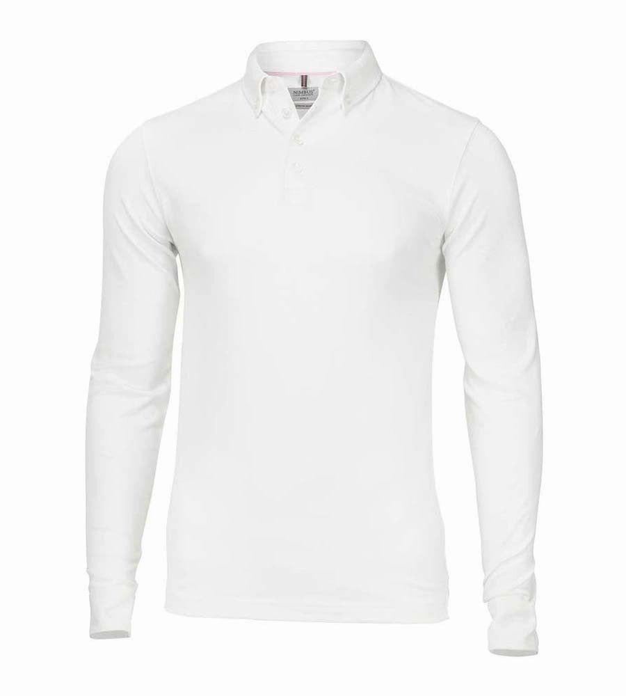 Carlington ?C Deluxe Long Sleeve Polo | WHITE Refined Look Advanced Moisture Management