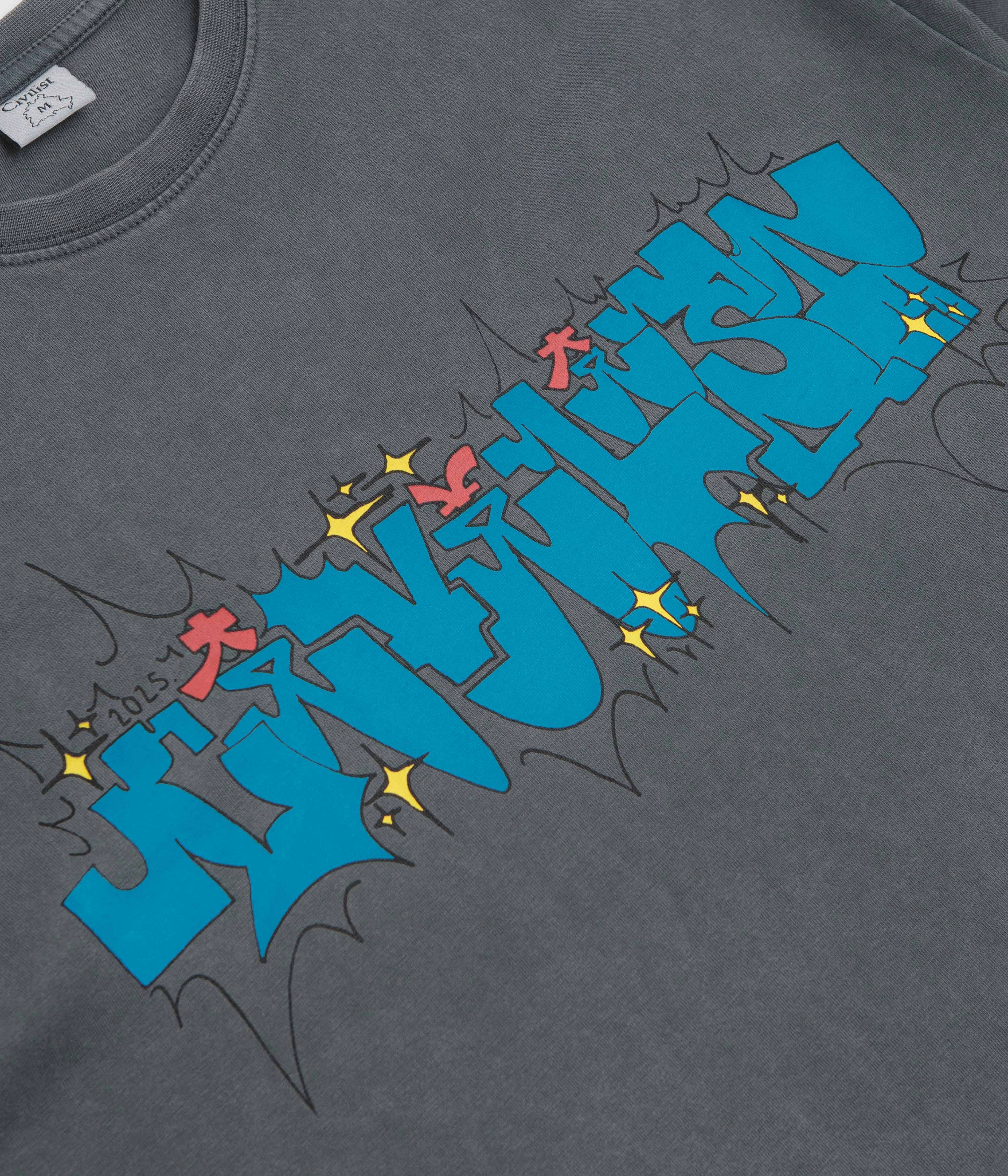 Civilist Ludi T-Shirt - Pepper Drop Shoulder Cut Easy Care Fabric