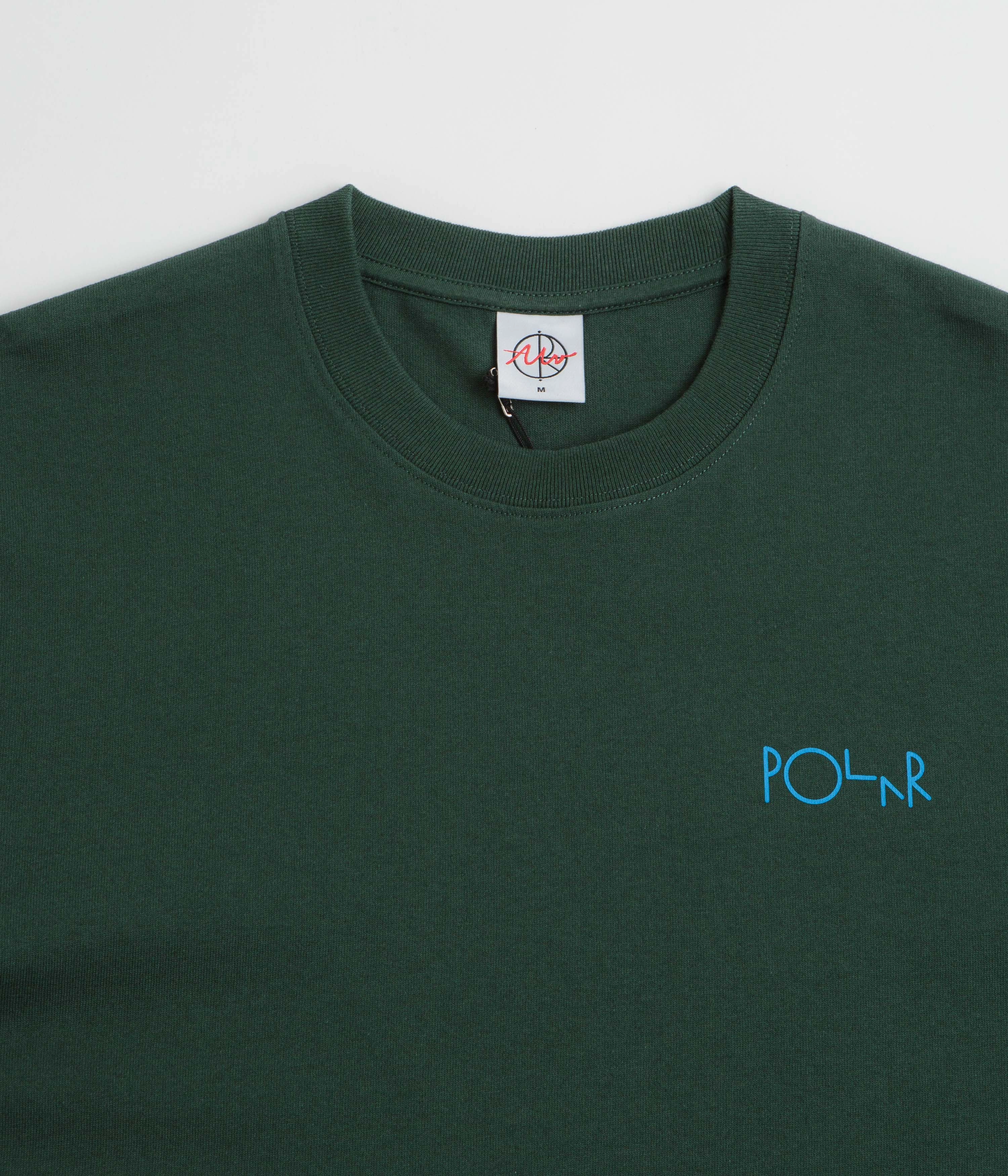 Polar Blah Blah Blah T-Shirt - Dark Green tall size GentleWashResistance