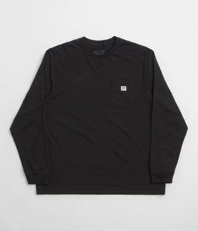 Micro Perforation Patagonia Shop Sticker Pocket Responsibili-Tee Long Sleeve T-Shirt - Black