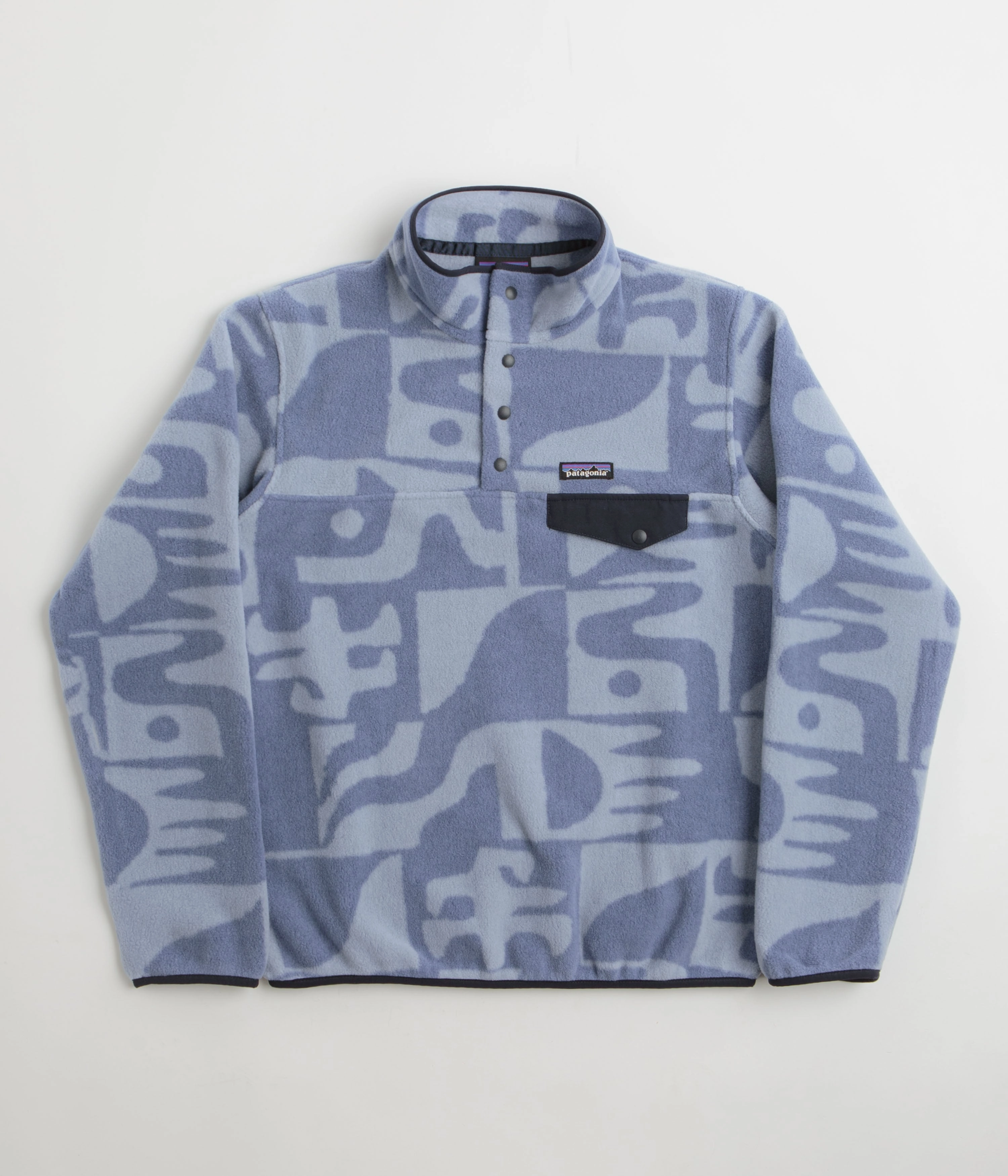 Lined Comfort Winter Mood Patagonia Womens Lightweight Synchilla Snap-T Fleece - Mother Tree: Barnacle Blue