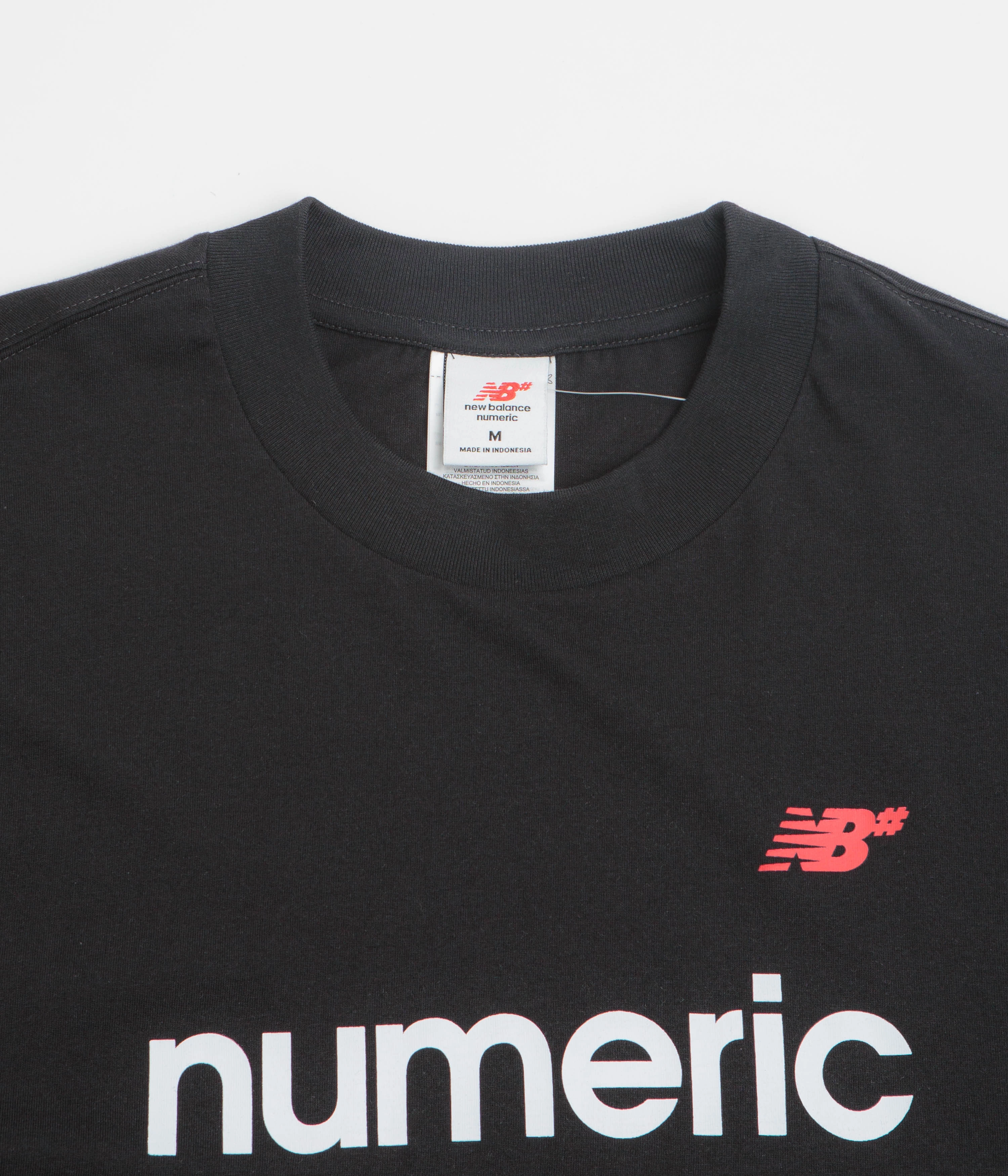 Customizable Urban Streetwear New Balance Numeric Linear Logo T-Shirt - Black