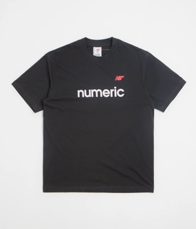 Seasonal Trend New Balance Numeric Linear Logo T-Shirt - Black