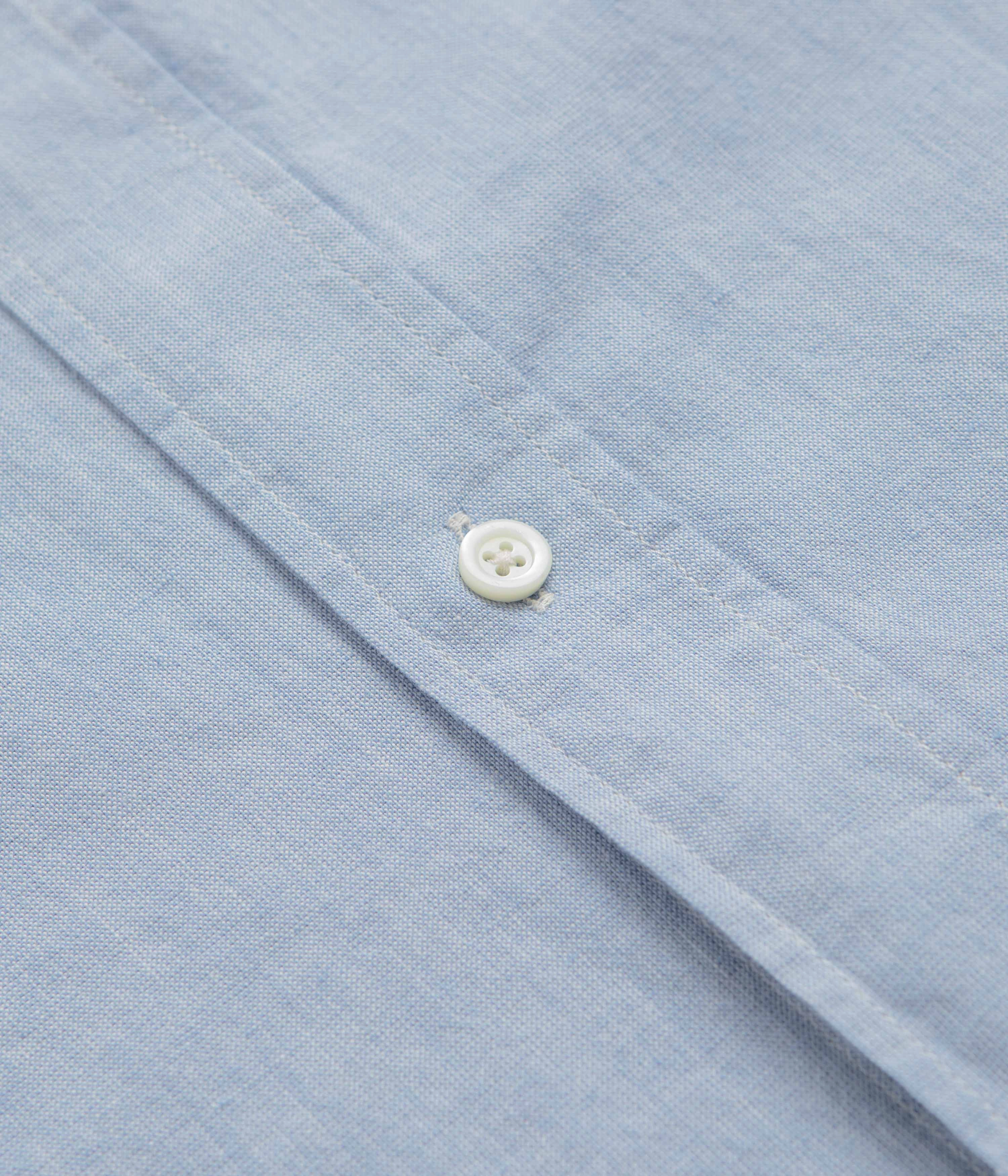 Norse Projects Ivan Relaxed Cotton Linen Short Sleeve Shirt - Pale Blue Comfort Wear fade resistant color