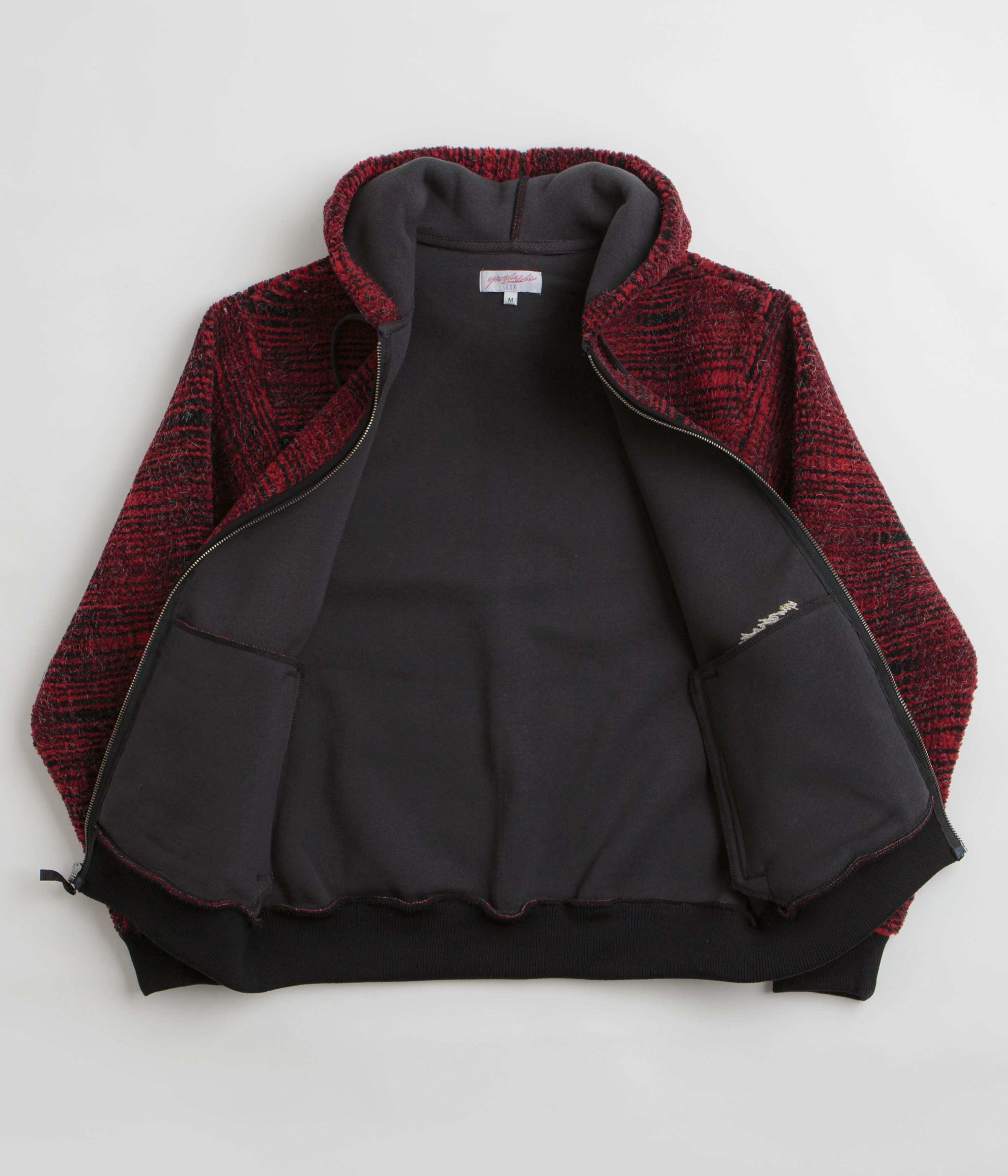 Dad Uniform Adjustable Drawstrings Yardsale Sherpa Fleece Hoodie - Red