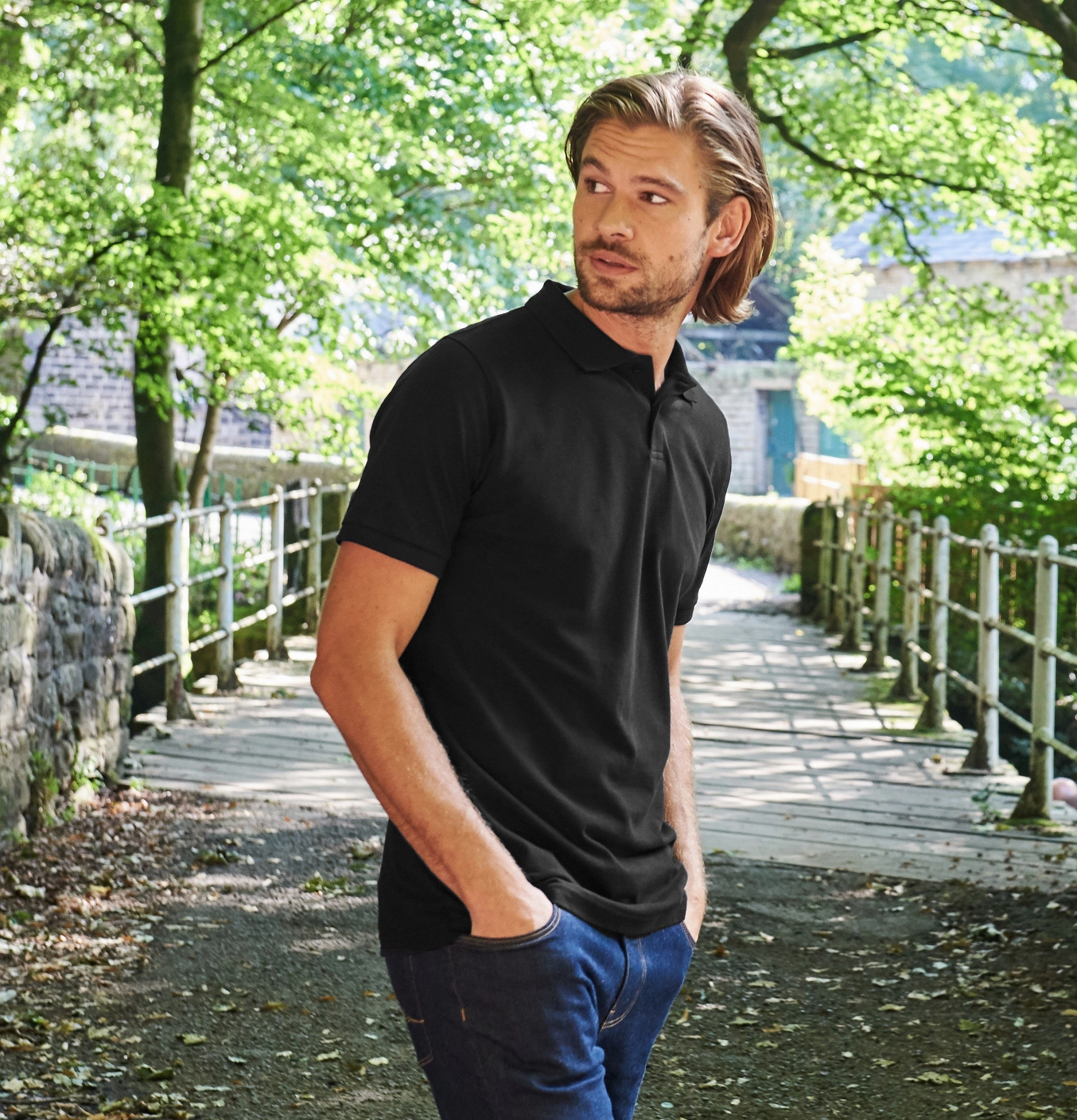 Anti Pilling Surface Placket Reinforcement Etosha Organic Polo Shirt | ARCTIC WHITE