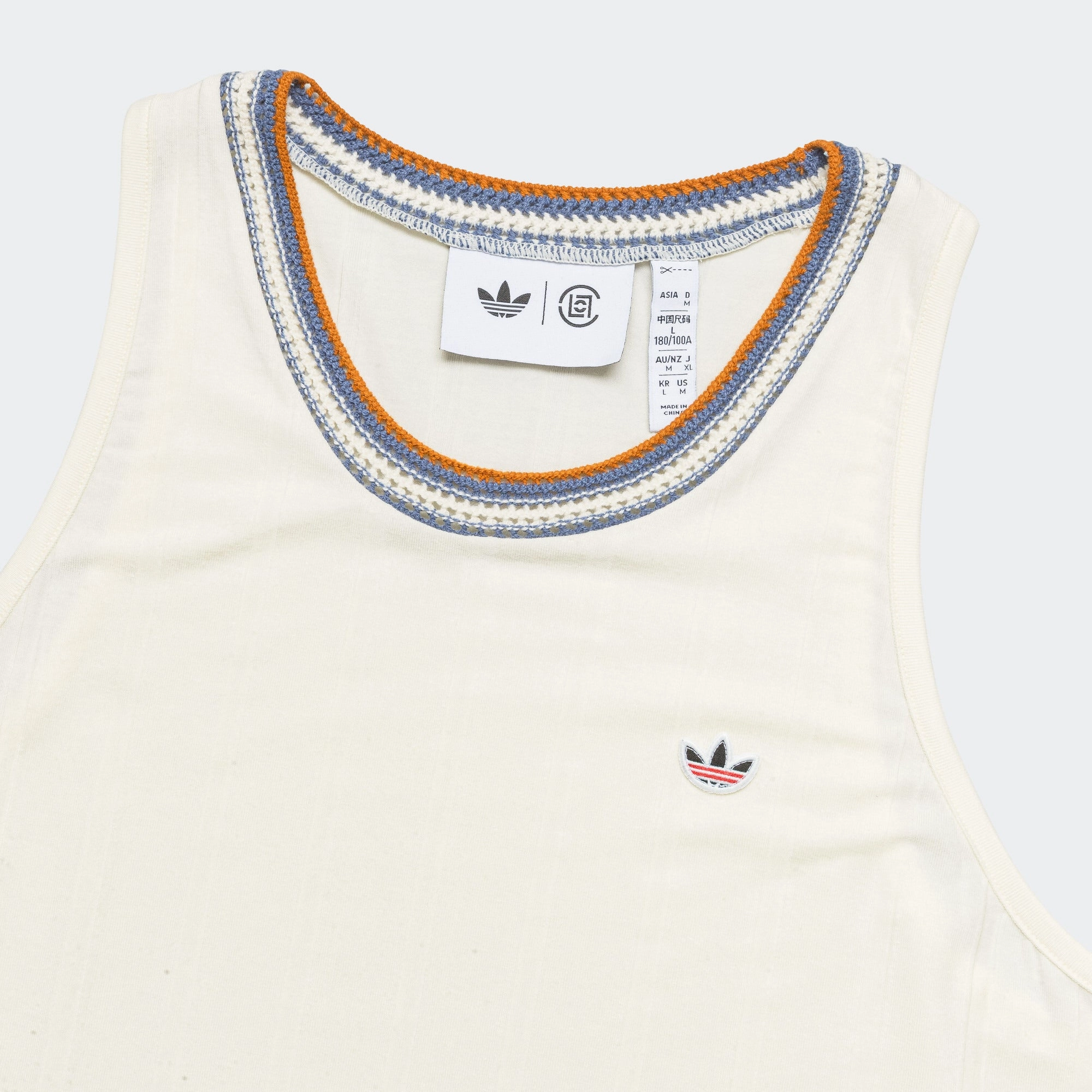 WrinkleFreeFabric Fresh and Cool Knit Rib Tank by Edison Chen x CLOT - Cream White
