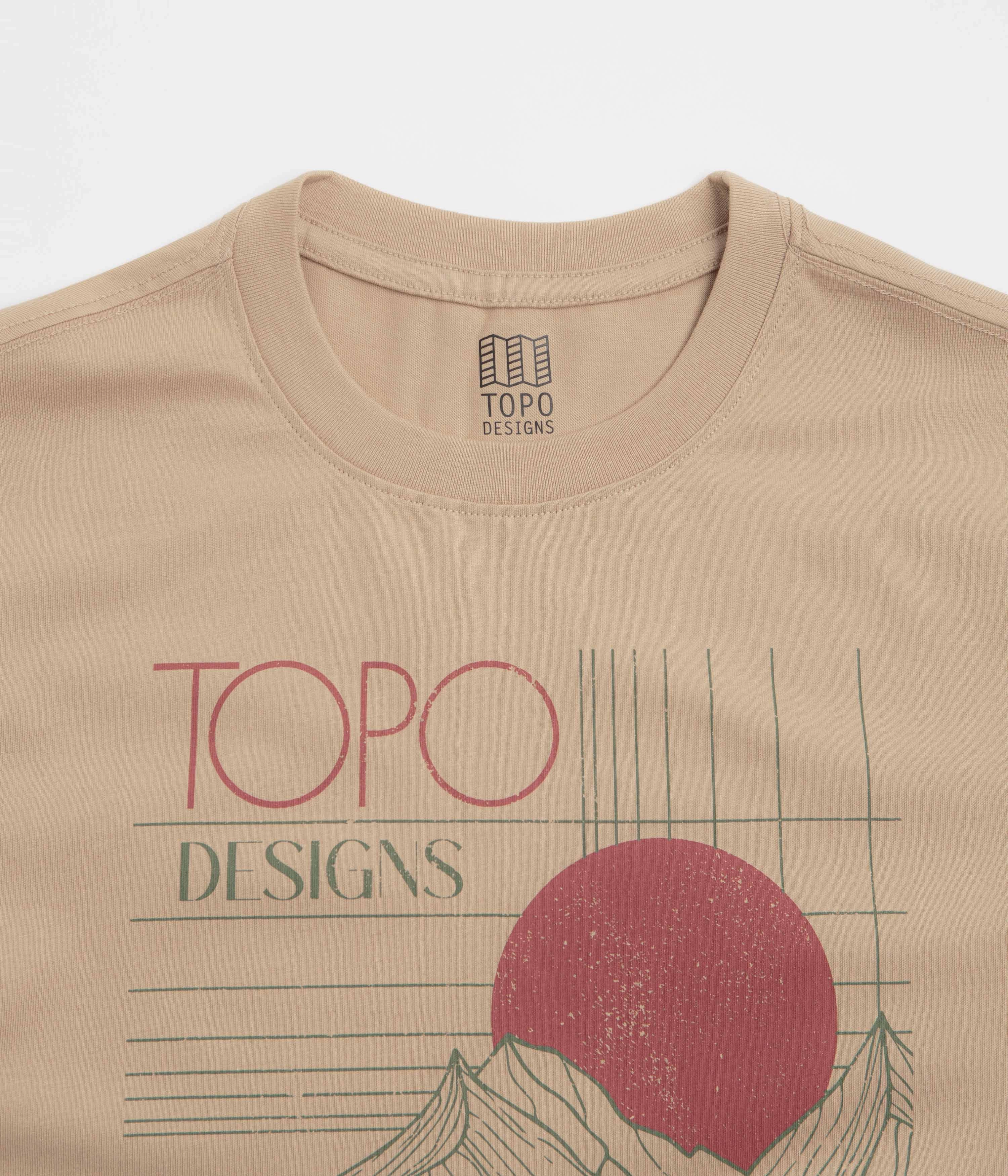 Side Vent Design Topo Designs Horizon T-Shirt - Sahara