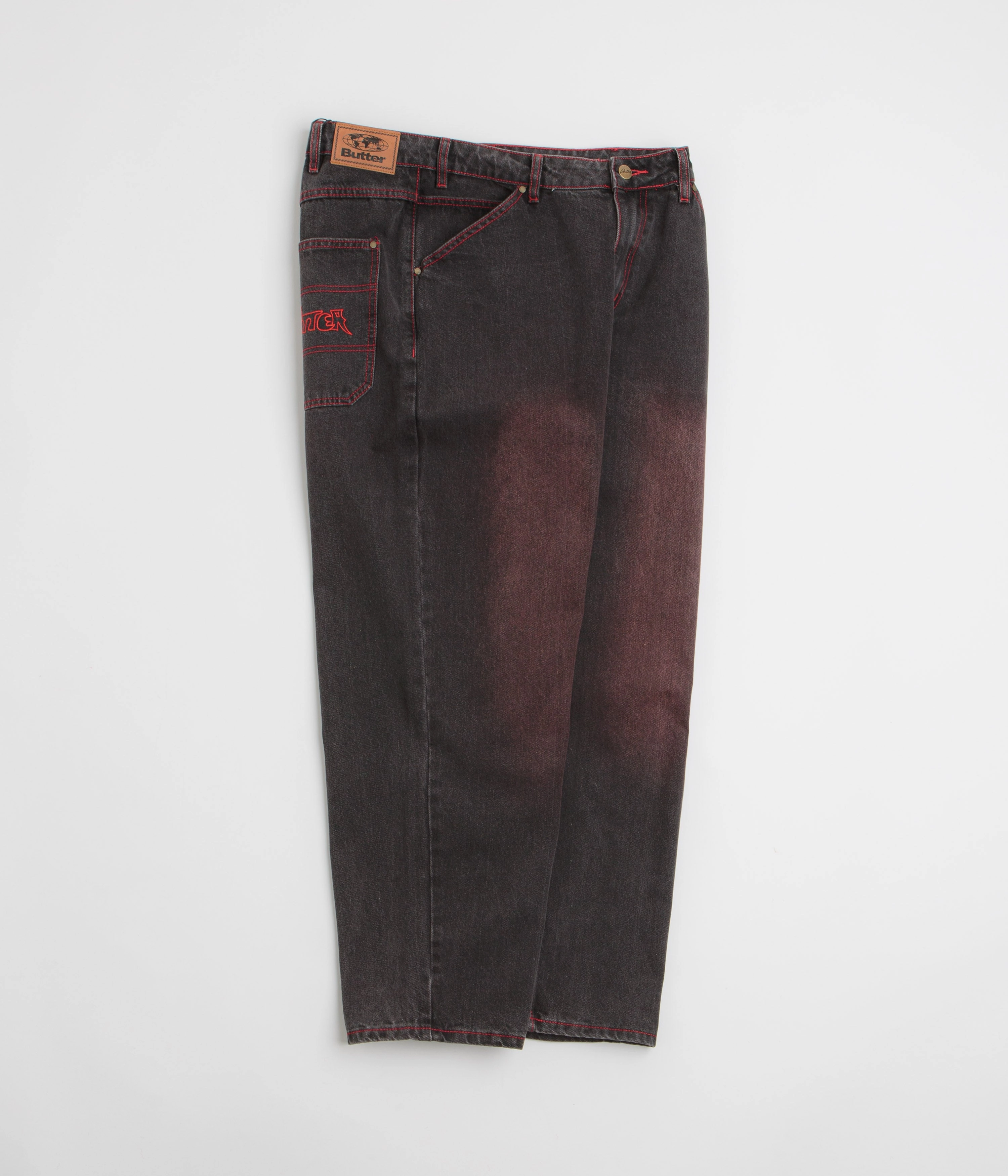 elastic waistband Butter Goods Encounter Jeans - Tinted Washed Black