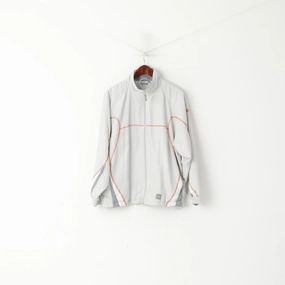 Faccio Men 40 M Jacket Grey Sportswear Lightweight Full Zipper Retro Top Custom - made