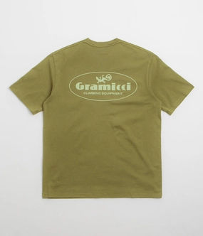 Gramicci Climbing Equipment T-Shirt - Pistachio Pigment Effortless Fit Lightweight Look
