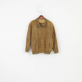 Kapraun Men L Jacket Modal Khaki Bottoms Vintage Collar Oversize Pockets  Top Comfortable Shield