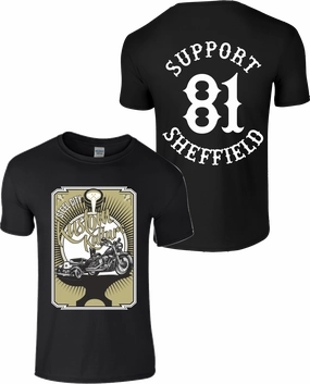 Support Sheffield Kustom Kulture Tee - Black Flexible Ribbed Neckline