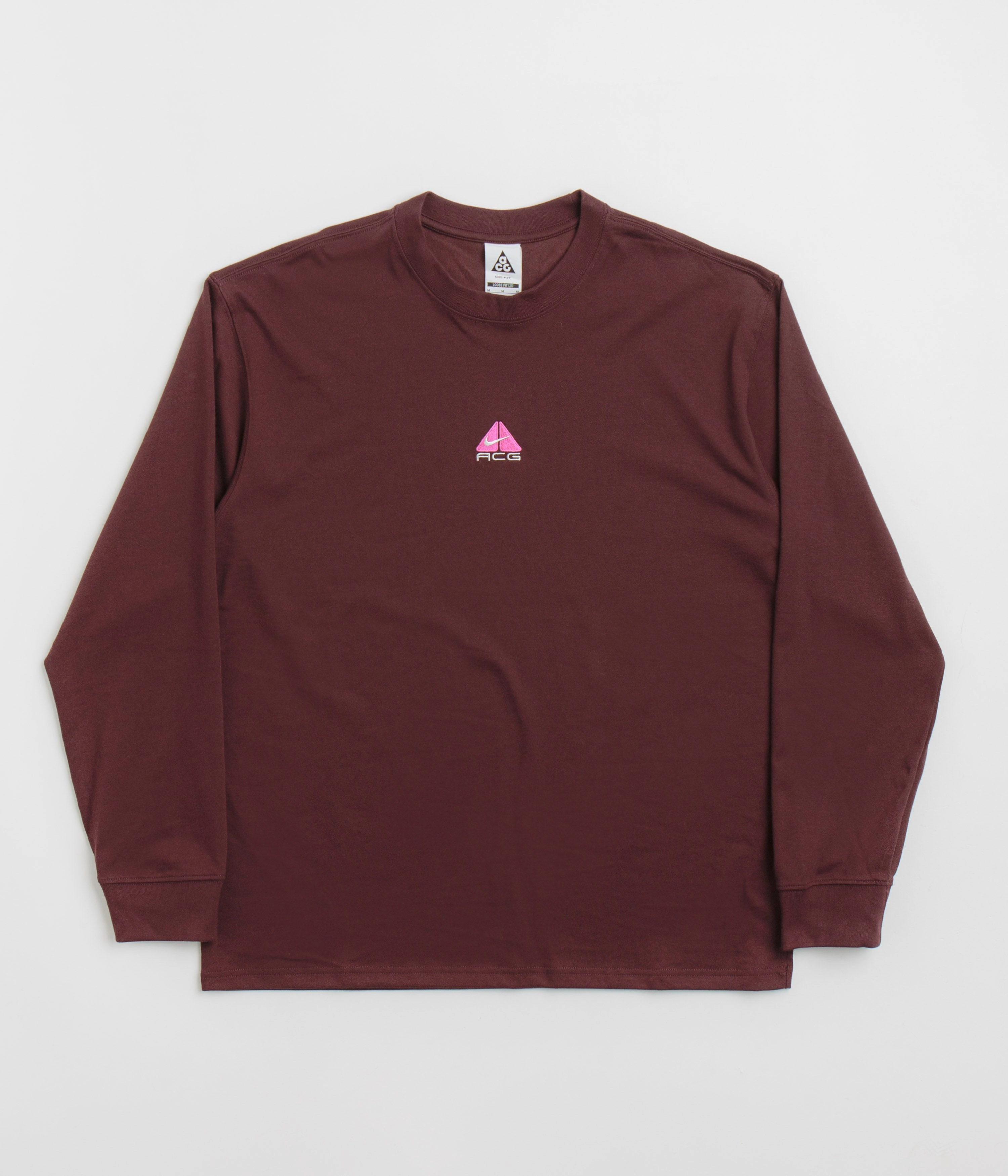 Casual Essential Versatile Style Trend Nike ACG Lungs Long Sleeve T-Shirt - Burgundy Crush