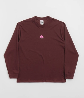 Casual Essential Versatile Style Trend Nike ACG Lungs Long Sleeve T-Shirt - Burgundy Crush