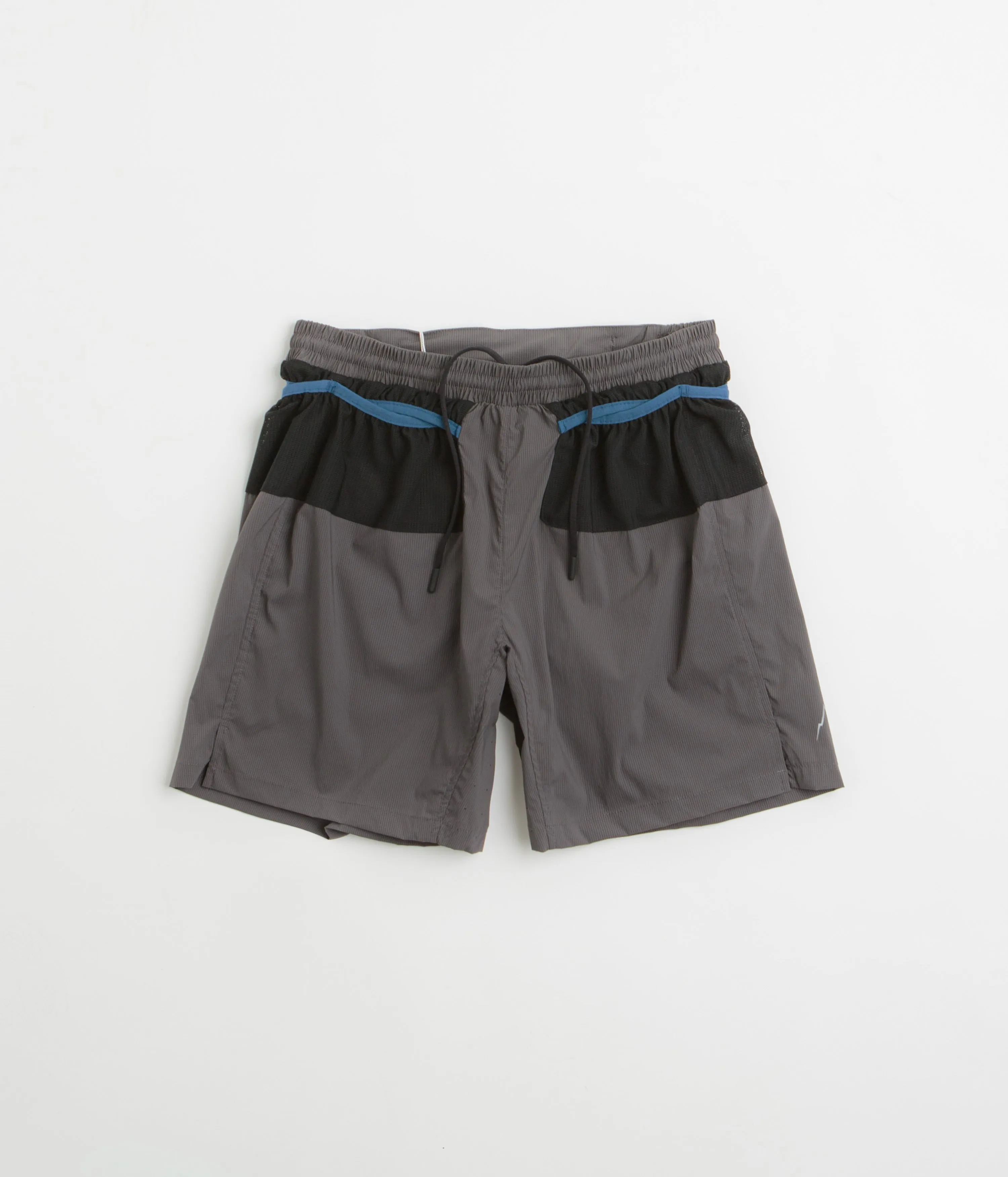 Cayl Nylon Trail Shorts - Grey Mid Rise Tailored Fit