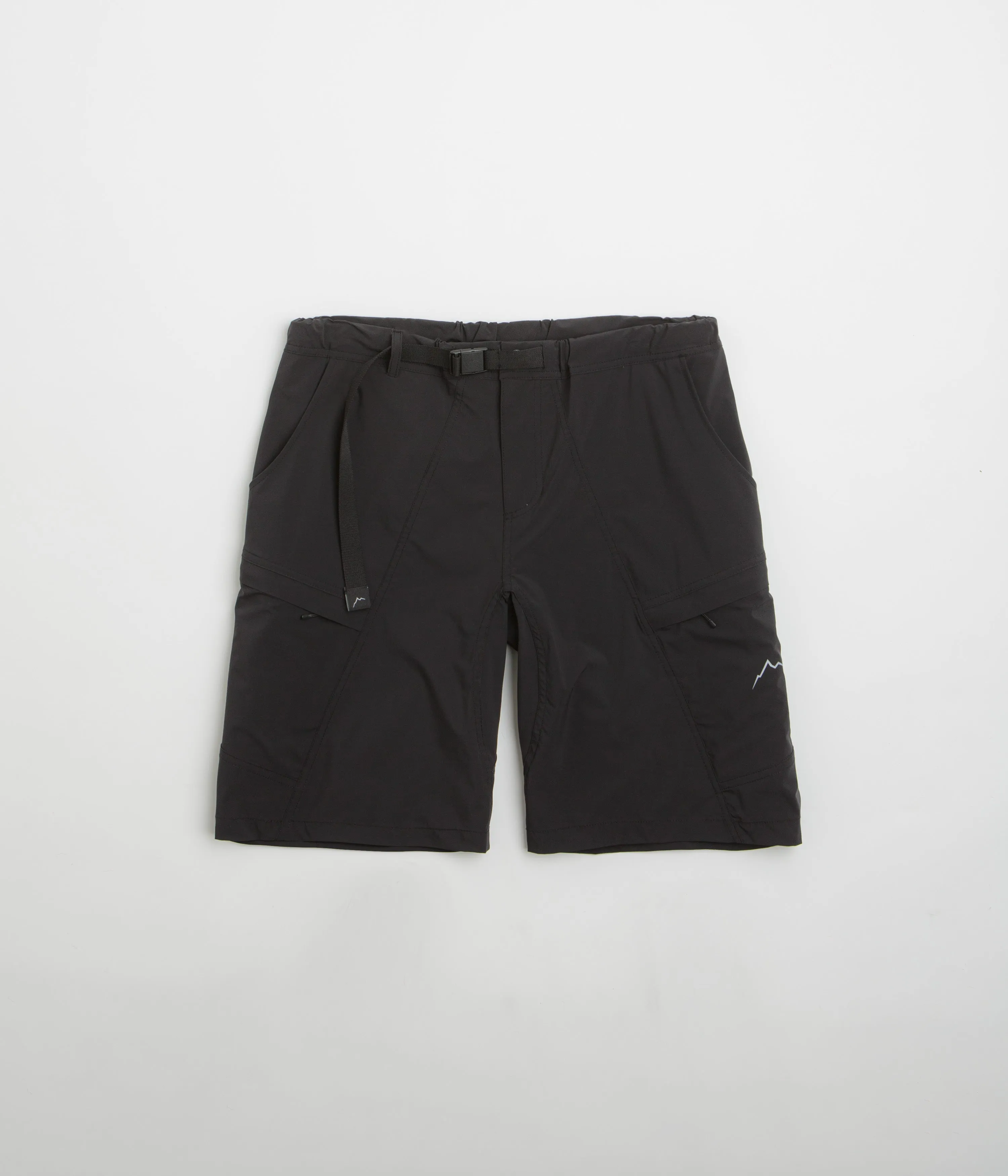 Cayl Stretch Shell Shorts - Black Clean Lines Relaxed Design