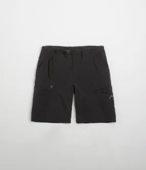 Cayl Stretch Shell Shorts - Black Clean Lines Relaxed Design