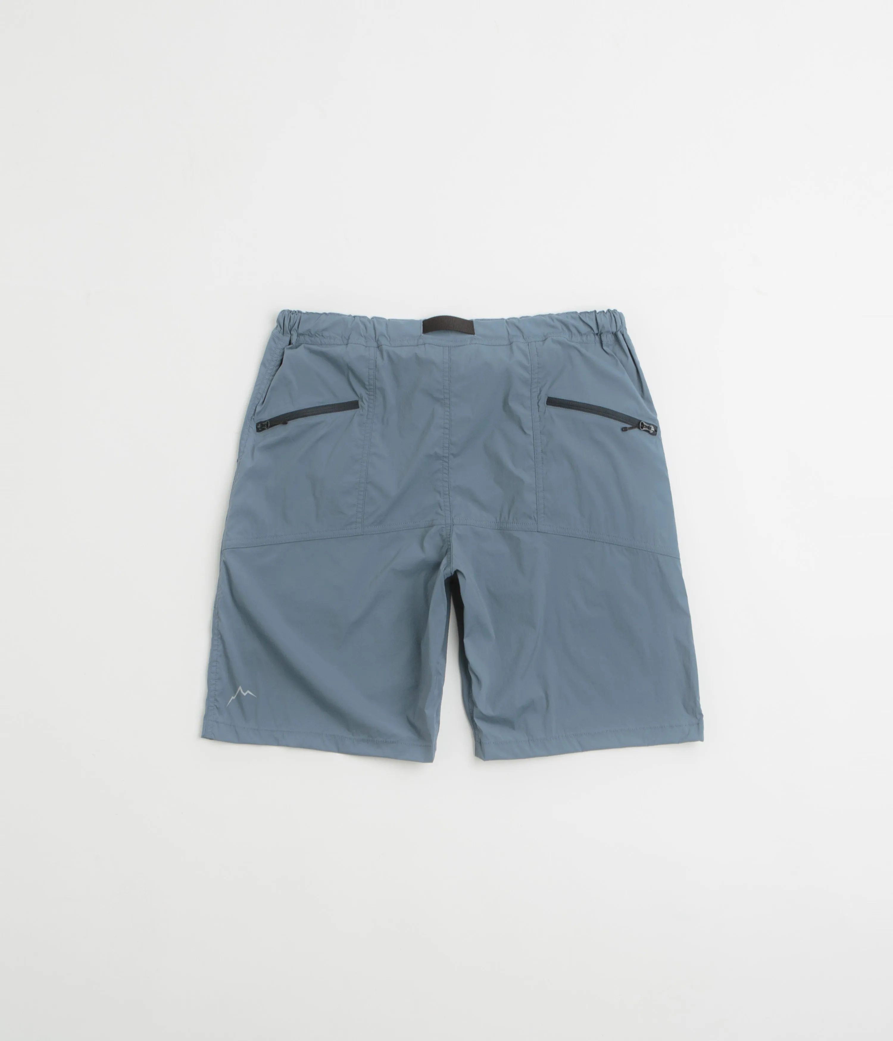 Cayl Zip Pocket Shorts - Light Blue Laser Cut Perforations Playful Style