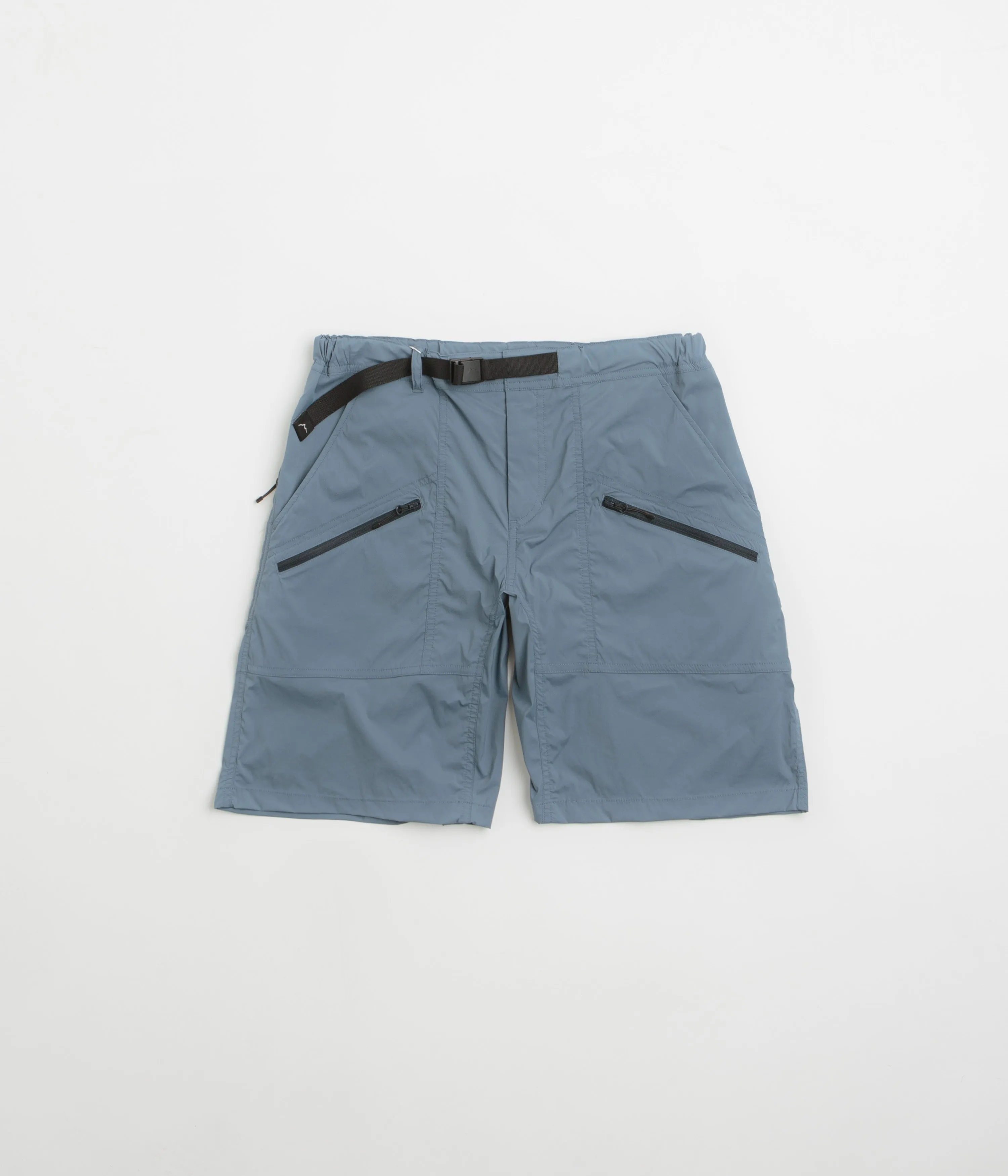 Hidden Storage Compartment Cayl Zip Pocket Shorts - Light Blue
