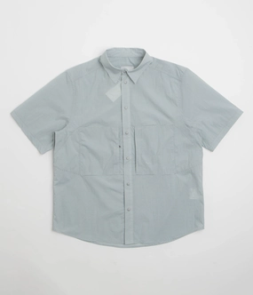 Everyday Essential Cayl CHK 2Pocket Short Sleeve Shirt - Light Grey