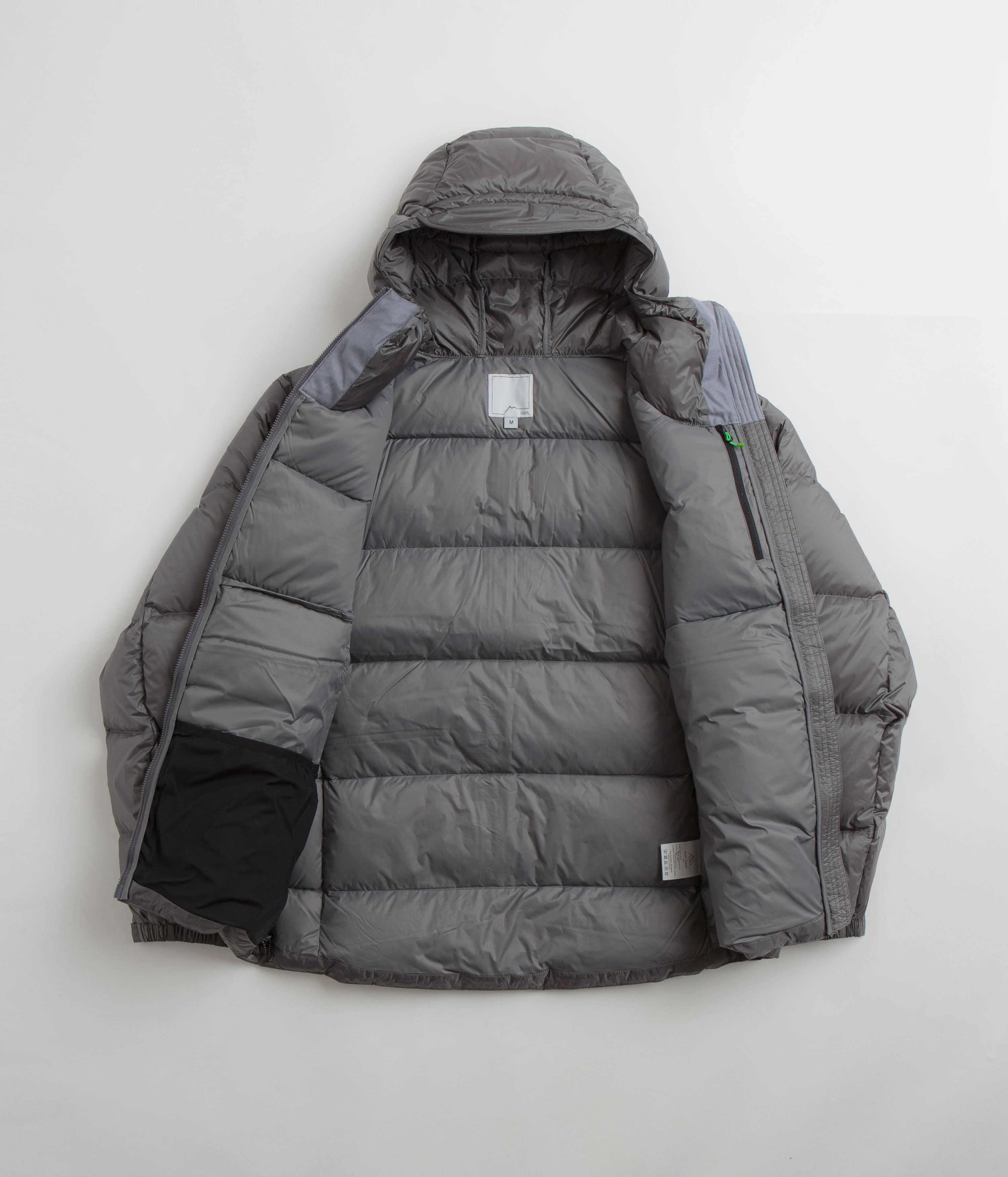 Cayl Down Jacket - Grey Ergonomic Paneling