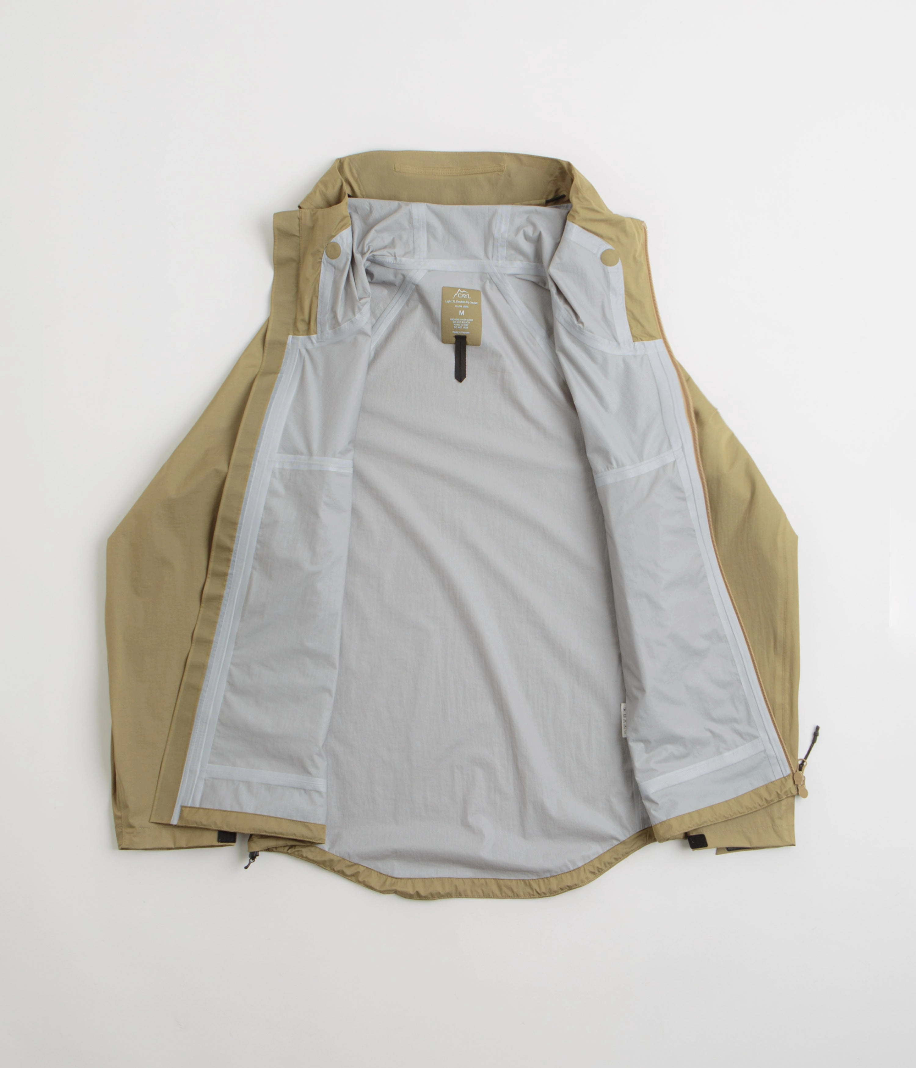 Stretch Fit Cayl Light 3L Double Zip Jacket - Sand Brown