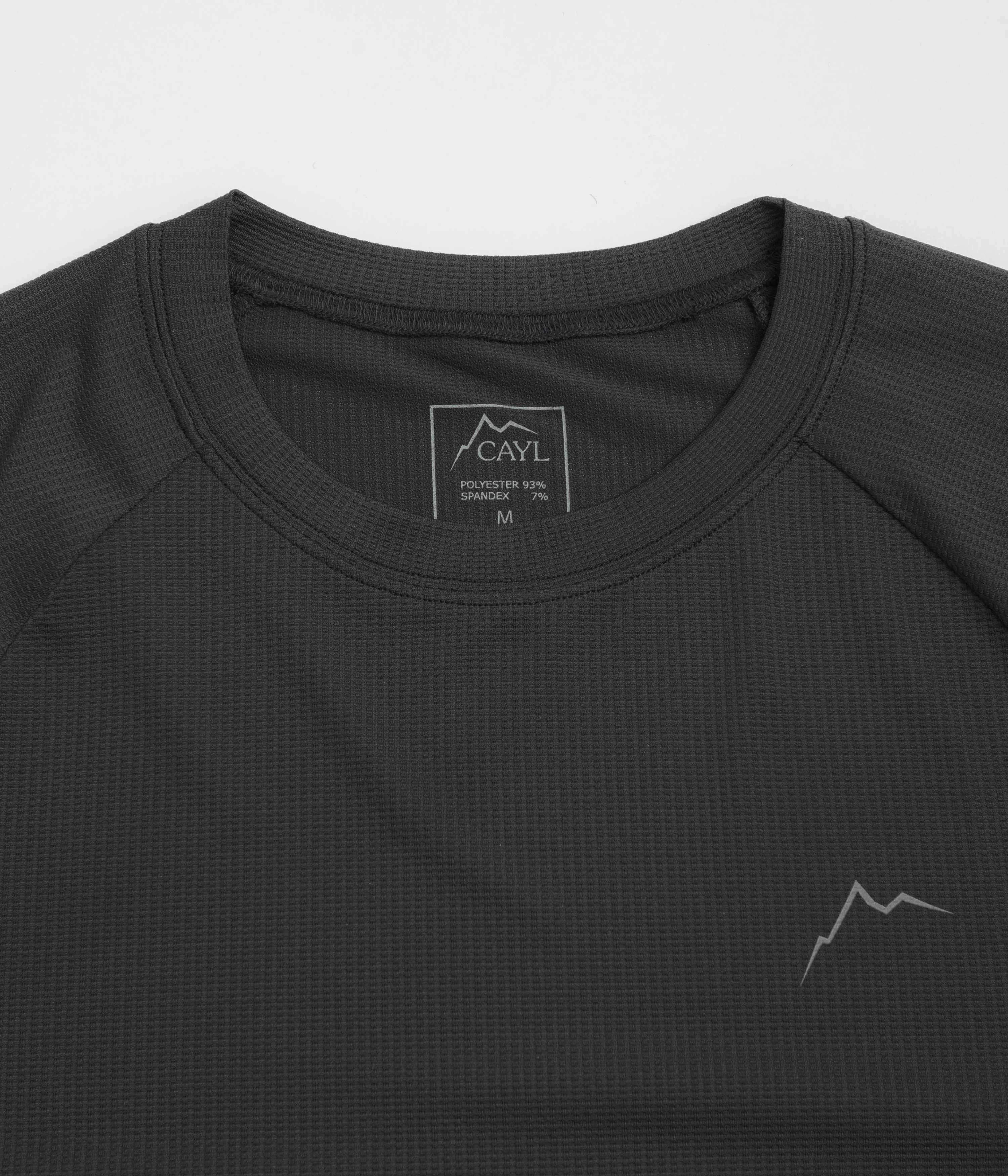 Cayl Logo Air T-Shirt - Black ReinforcedNeckline timeless