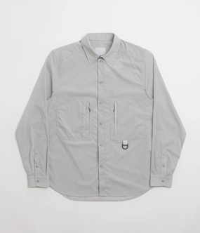 Cayl Stretch Nylon Hiker Shirt - Light Grey Non Restrictive Fit Seasonal Wardrobe