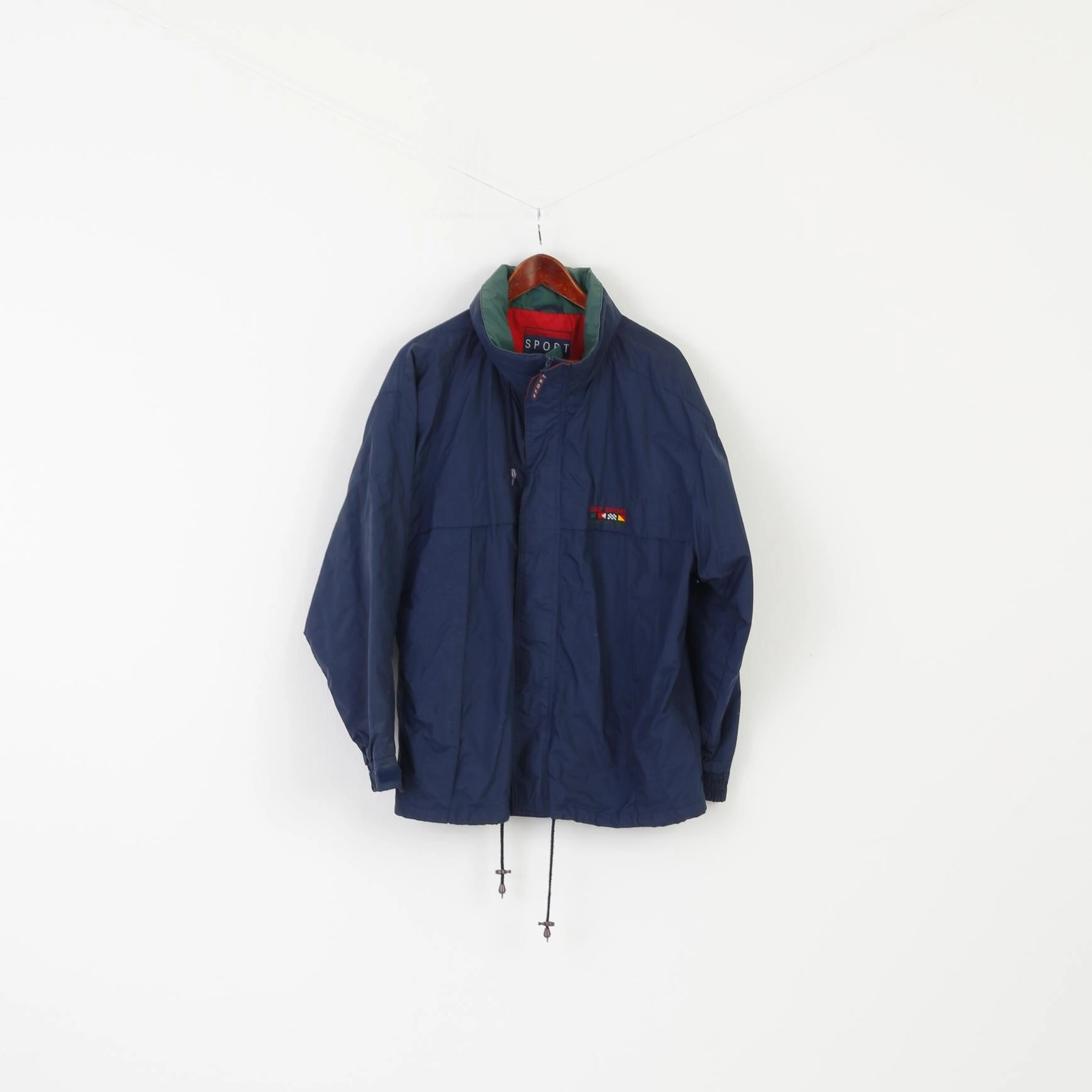 Degree Manufacture CBC Sport Men L Jacket Navy Hood American Classics Nylon Waterprooof Vintage Top