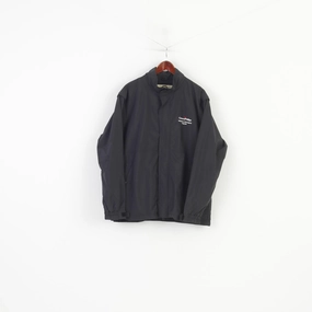 Kinetic Back Ventilation North End Men L Jacket Full Zipper Black Waterproof ConocoPhilips Vintage Detachable Sleeves Top