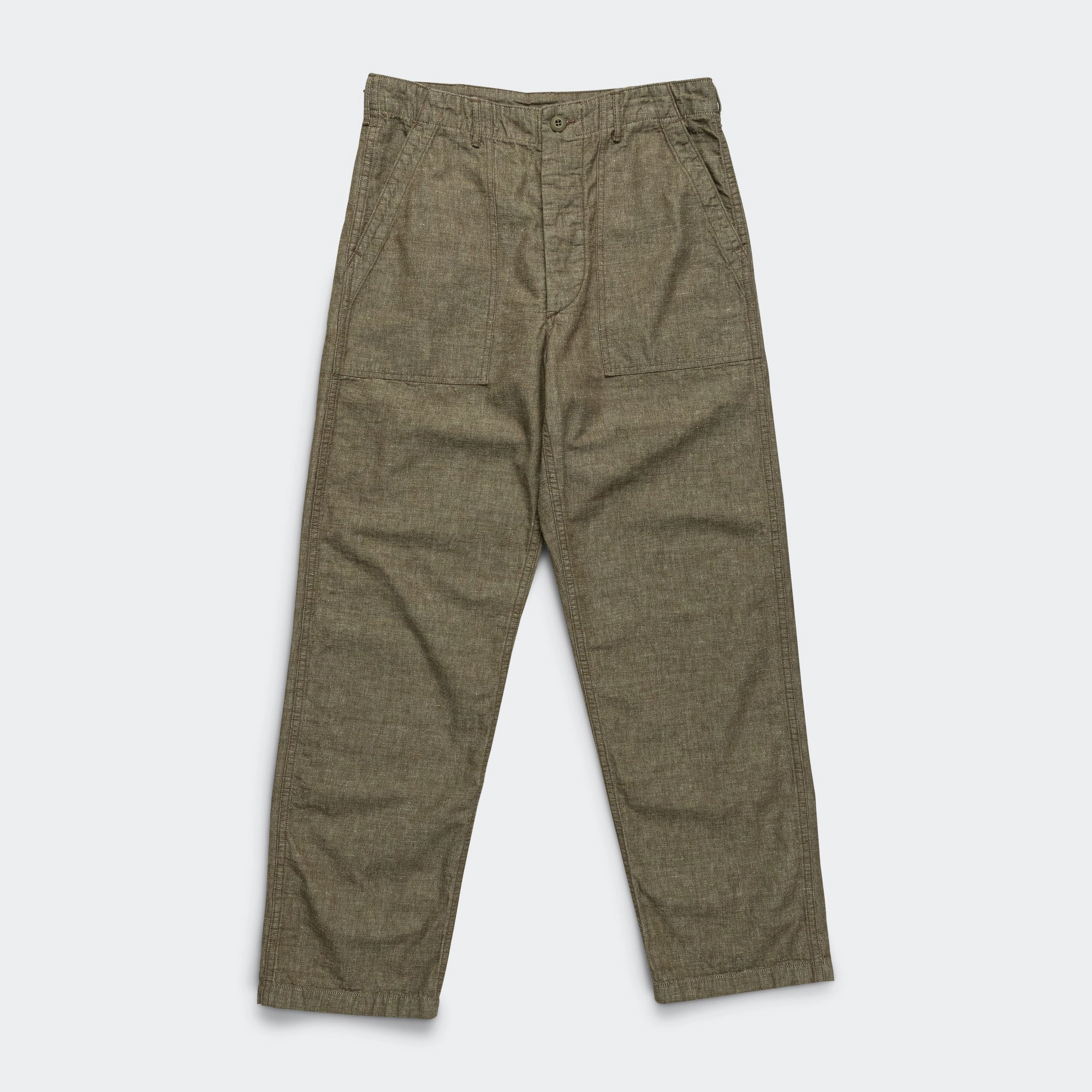 Chambray Fatigue Pants - Dusty Olive Durable Hem UV protection coating