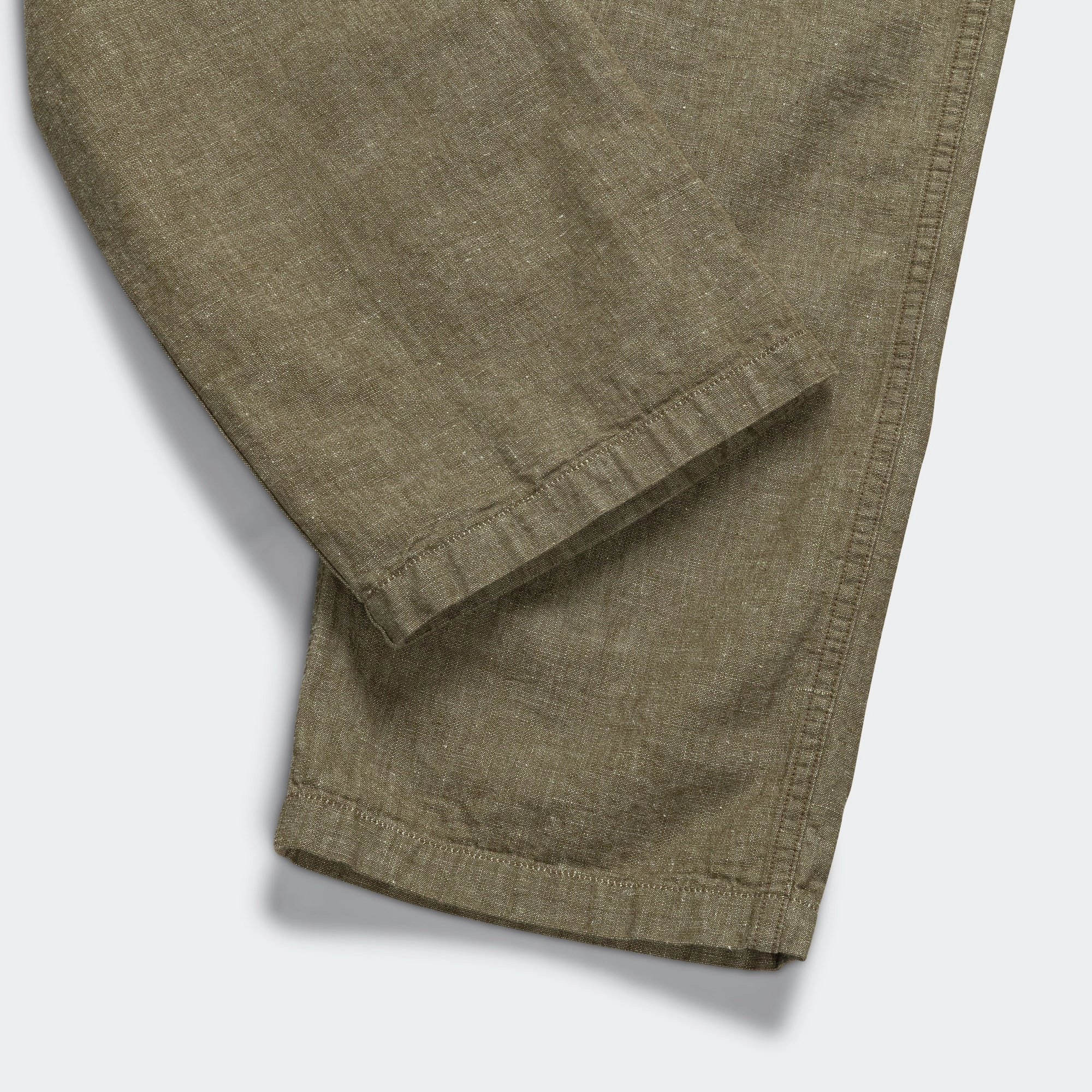 No Ride Up Design Office Appropriate Chambray Fatigue Pants - Dusty Olive