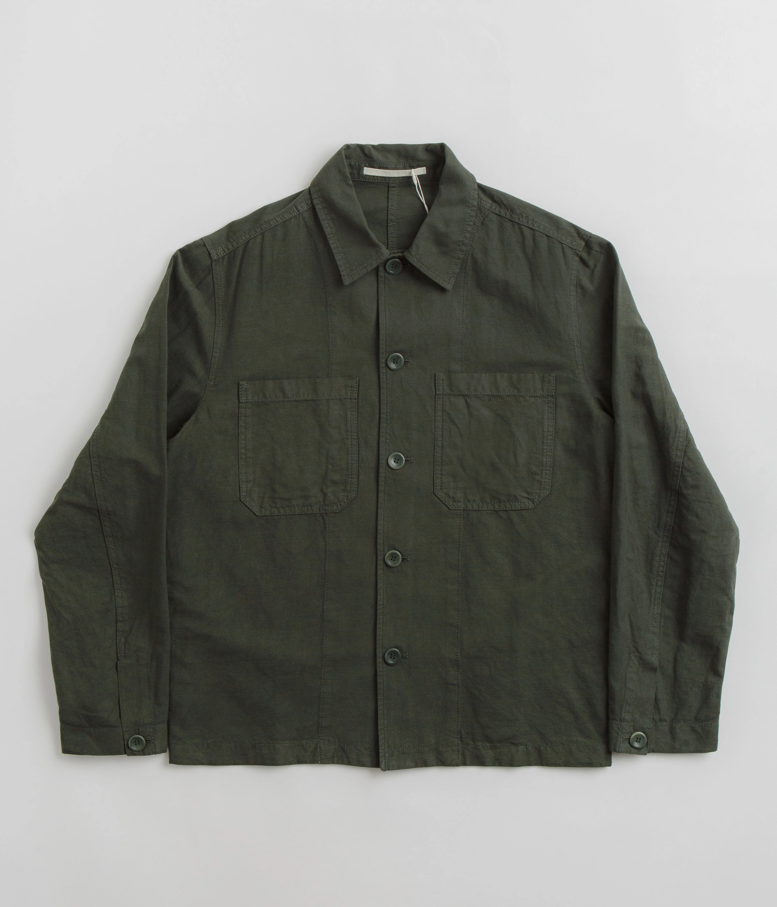Core Layer layering option Norse Projects Tyge Cotton Linen Overshirt - Spruce Green