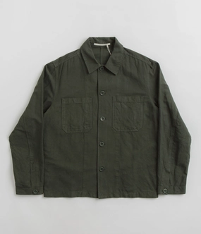 Core Layer layering option Norse Projects Tyge Cotton Linen Overshirt - Spruce Green